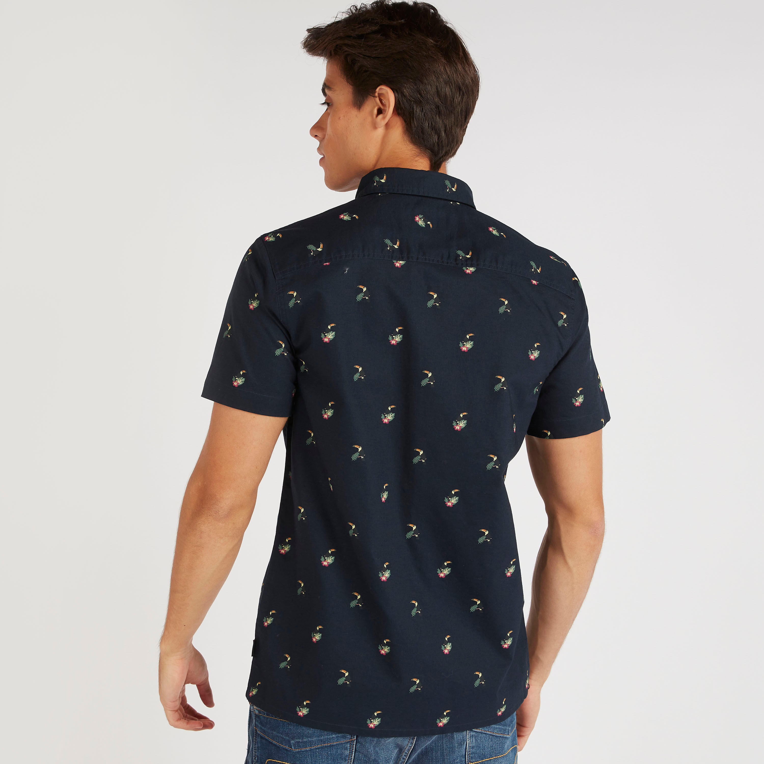 قميص سادة بأكمام قصيرة وجيب من لي كوبر-men-clothing-shirts-image-4