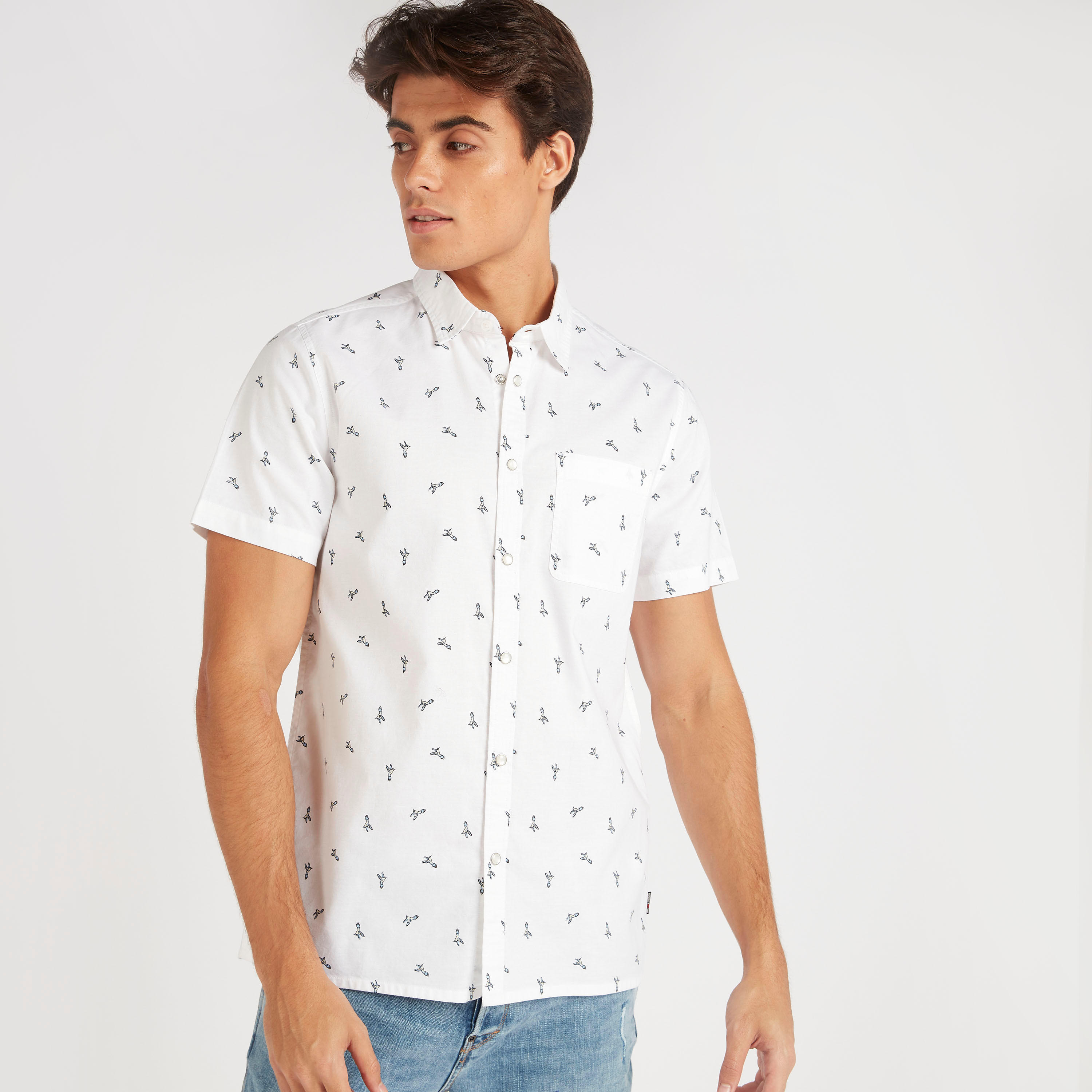 قميص بأكمام قصيرة من لي كوبر-men-clothing-shirts-image-1