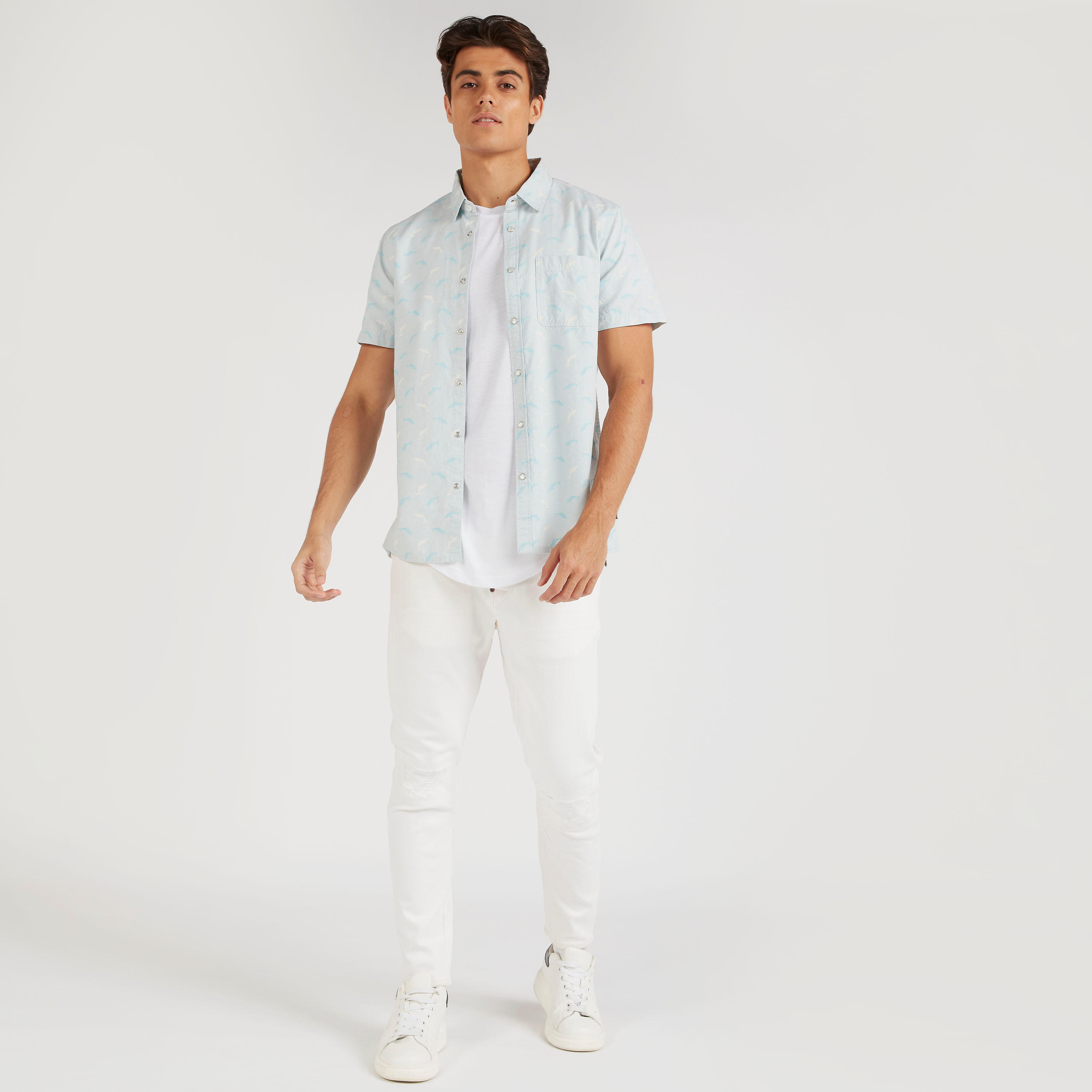 قميص بأكمام قصيرة من لي كوبر-men-clothing-shirts-image-2