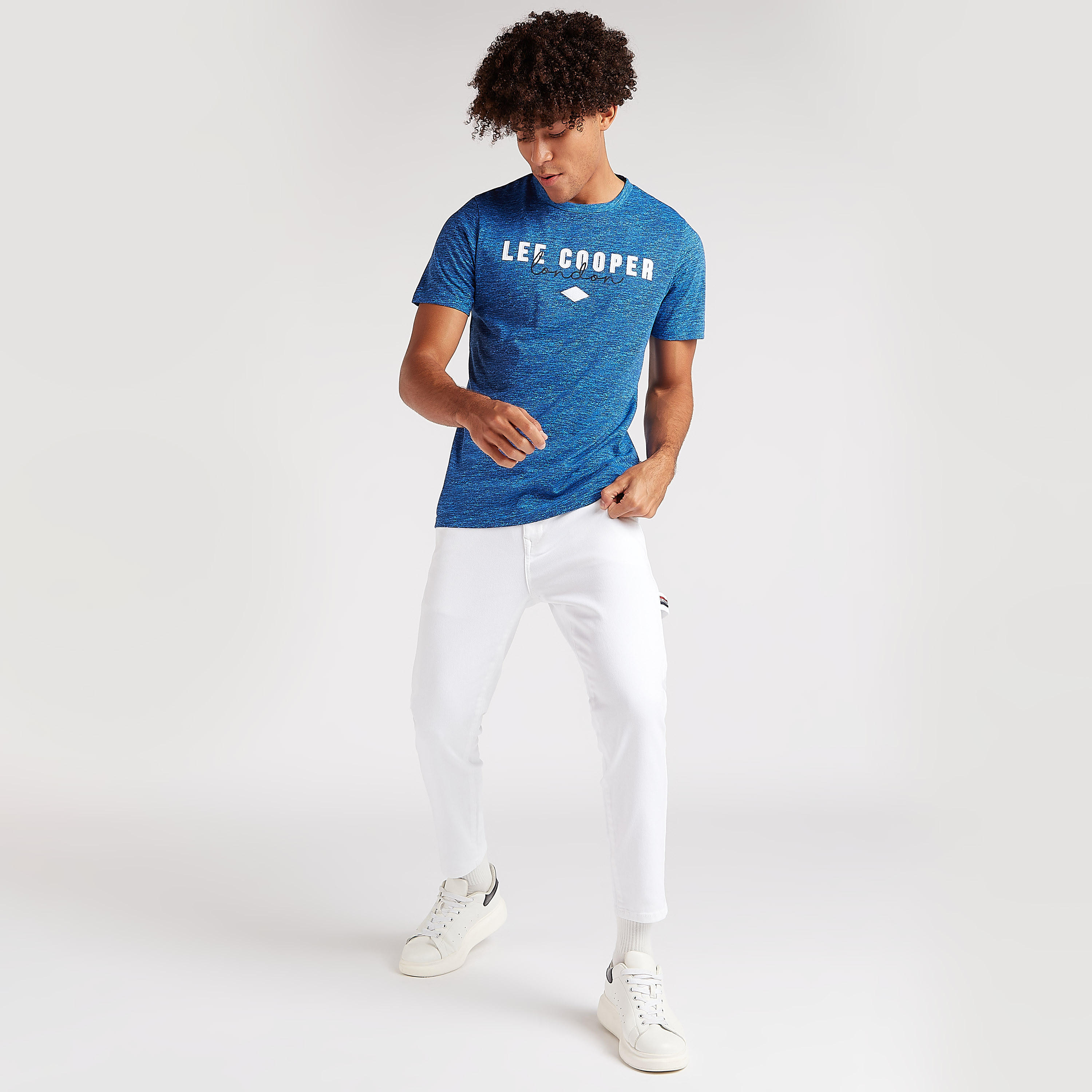 Lee Cooper Printed T-shirt with Short Sleeves-men-clothing-tshirtsandpolos-tshirts-image-3