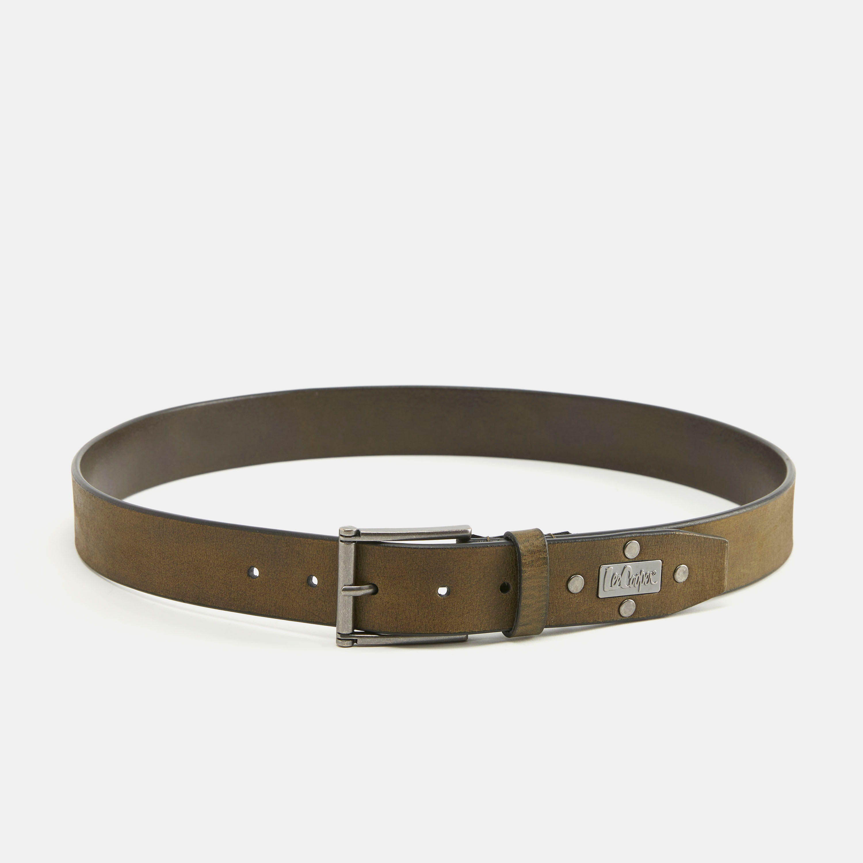 Lee Cooper Textured Leather Belt with Pin Buckle-men-beltsandwallets-belts-image-3