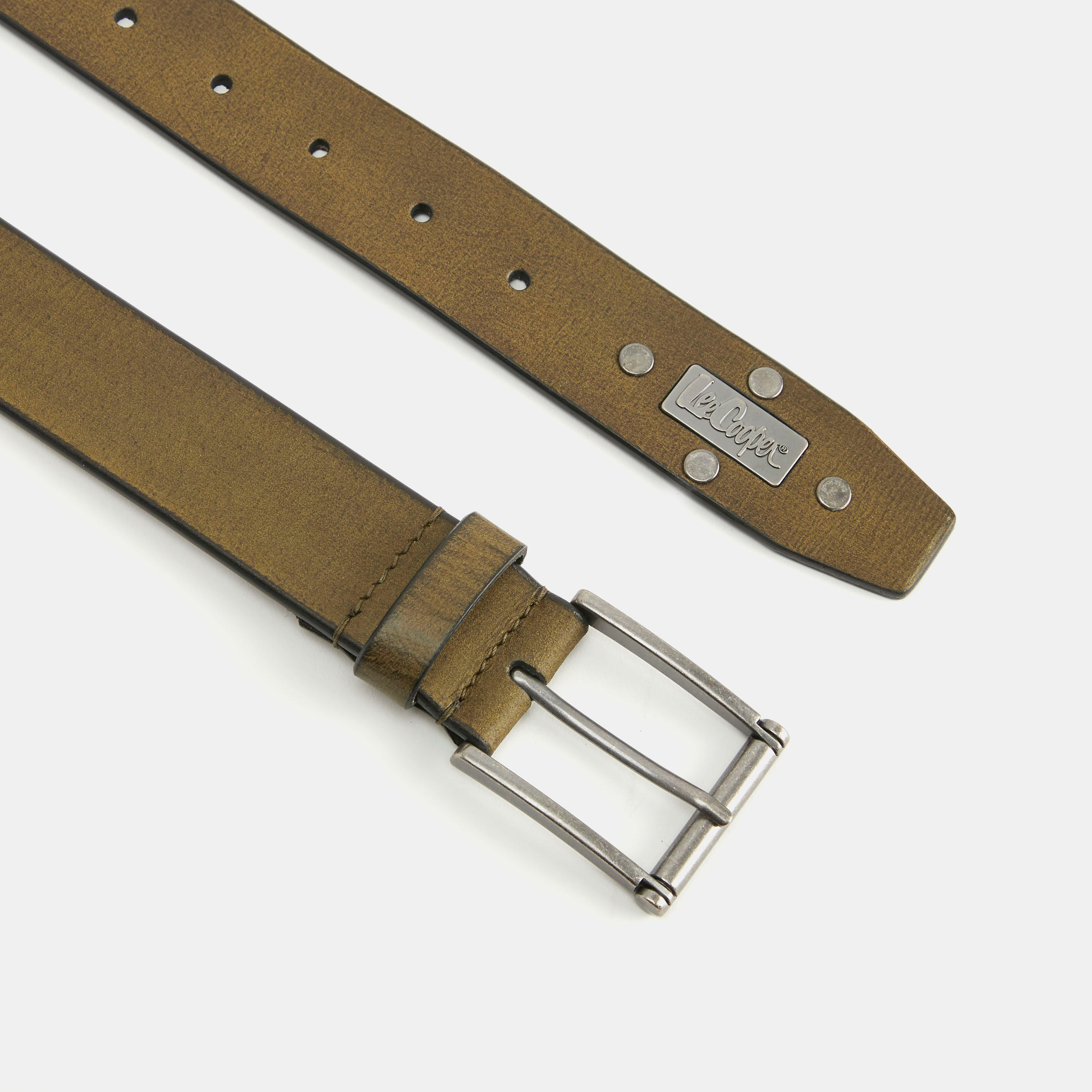Lee Cooper Textured Leather Belt with Pin Buckle-men-beltsandwallets-belts-image-5