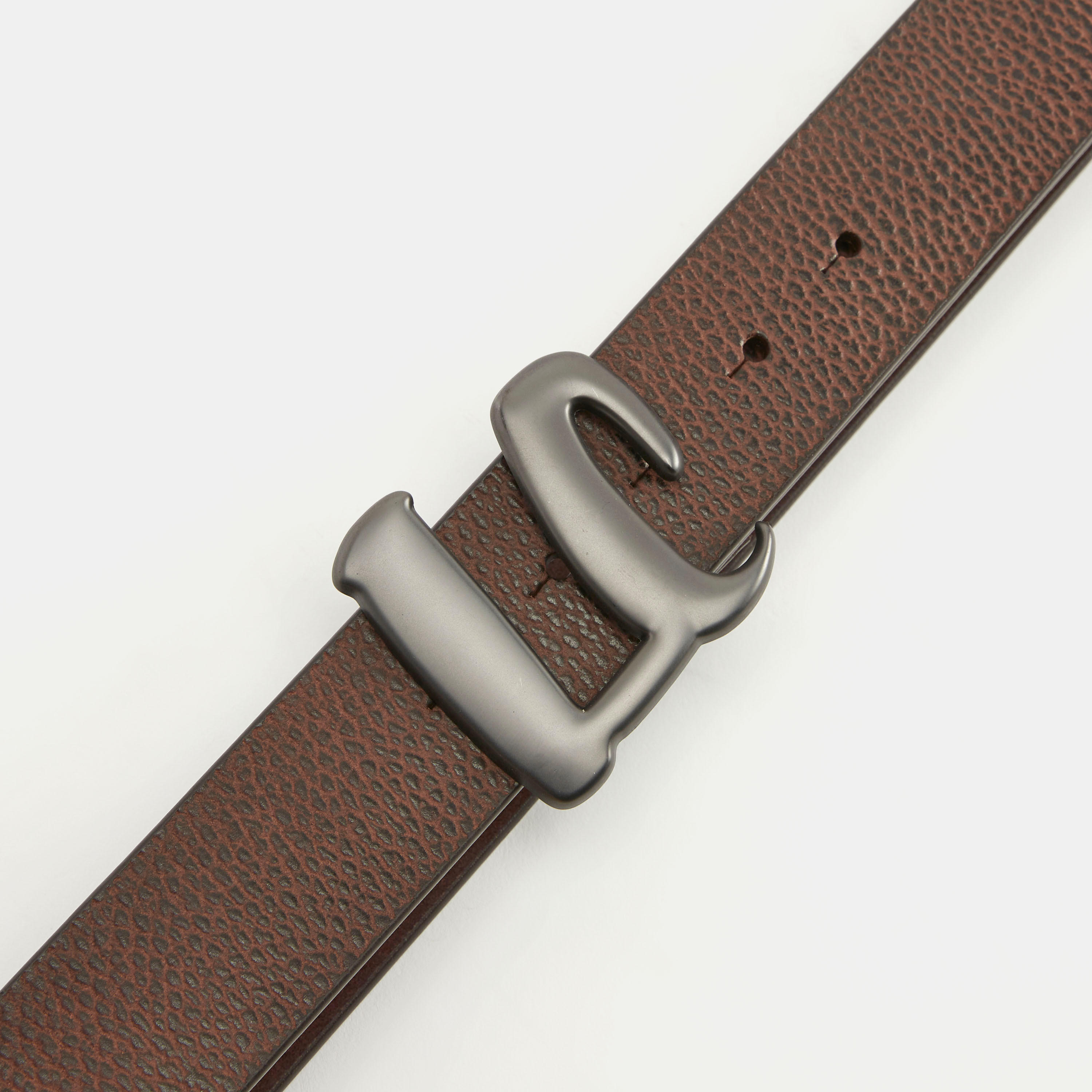 Lee Cooper Textured Leather Belt with Plate Buckle-men-beltsandwallets-belts-image-3