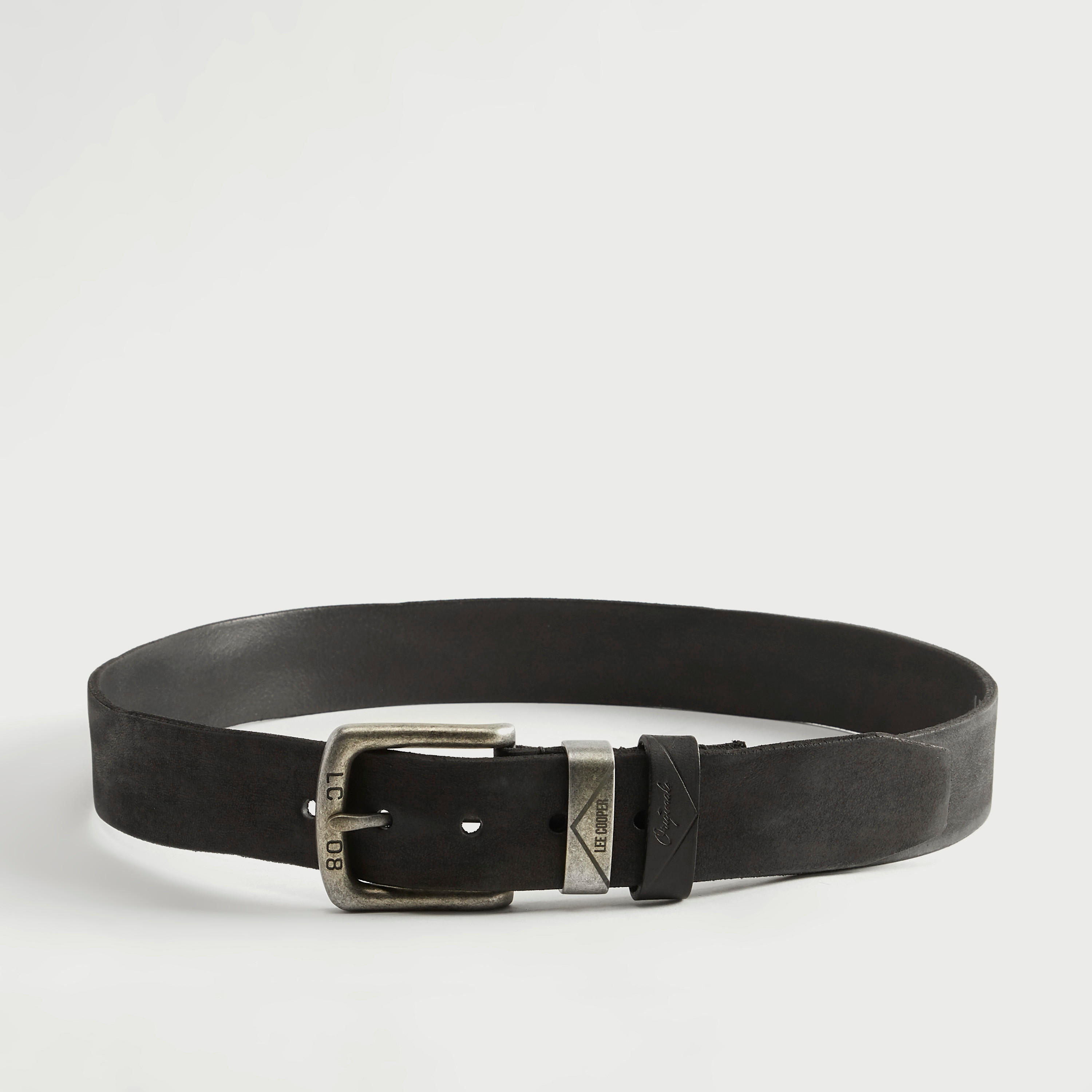 Lee Cooper Textured Leather Belt with Pin Buckle-men-beltsandwallets-belts-image-3