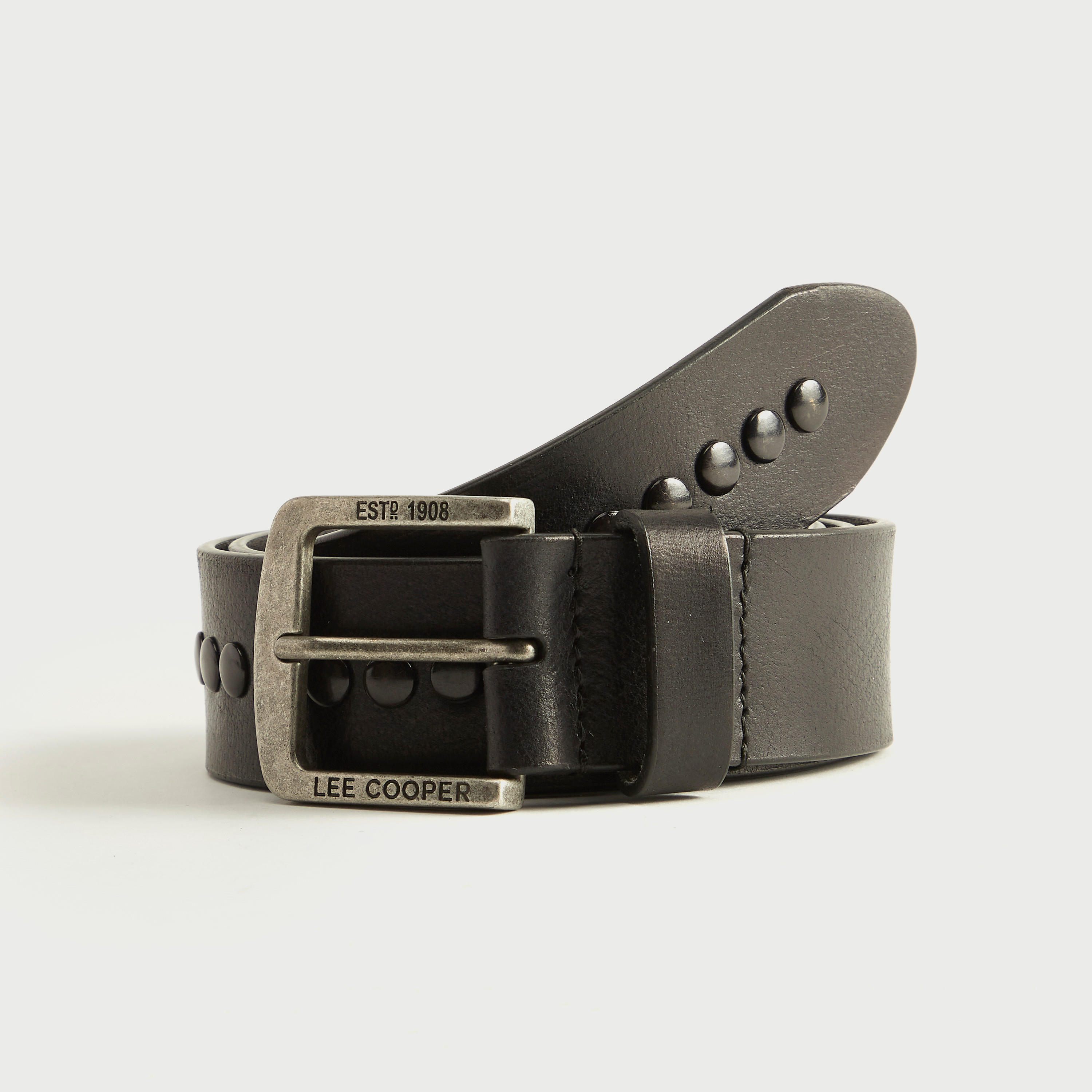 حزام جلد بإزيم بدبوس إغلاق من لي كوبر-men-beltsandwallets-belts-image-1