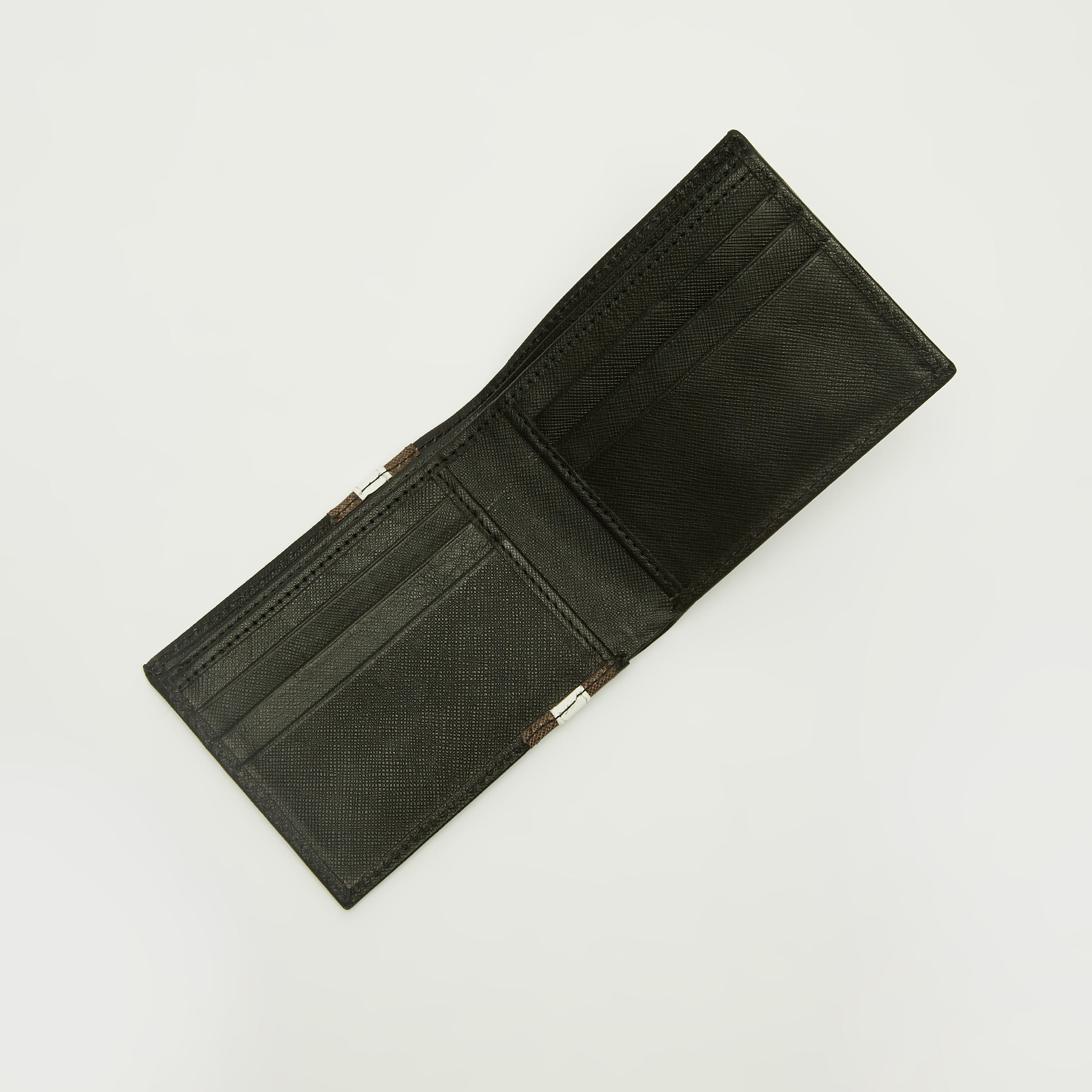 Lee Cooper Bi-Fold Textured Leather Wallet with Tape Accent-men-beltsandwallets-wallets-image-2
