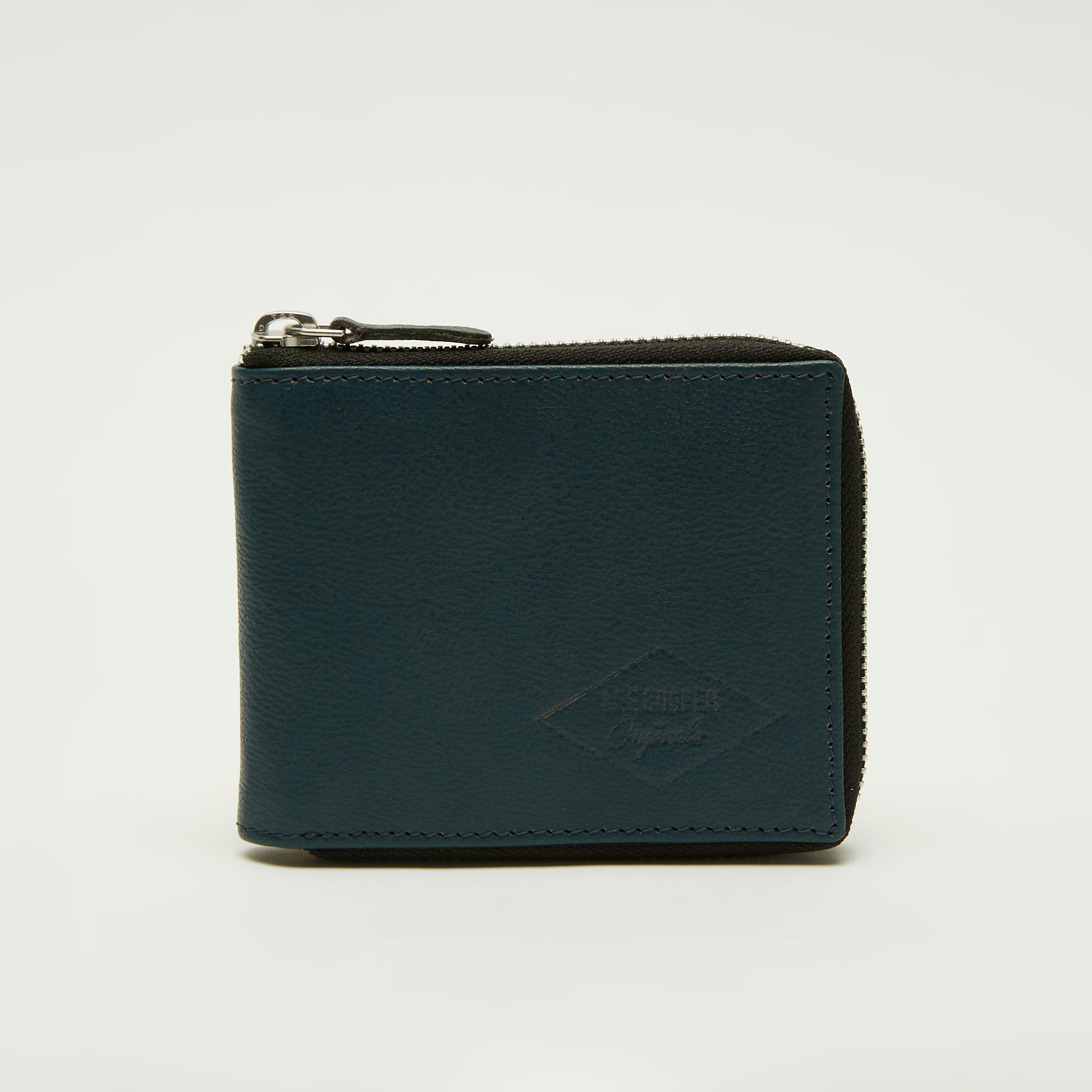 محفظة جلد بارزة الملمس بطيّة مزدوجة من لي كوبر-men-beltsandwallets-wallets-image-1