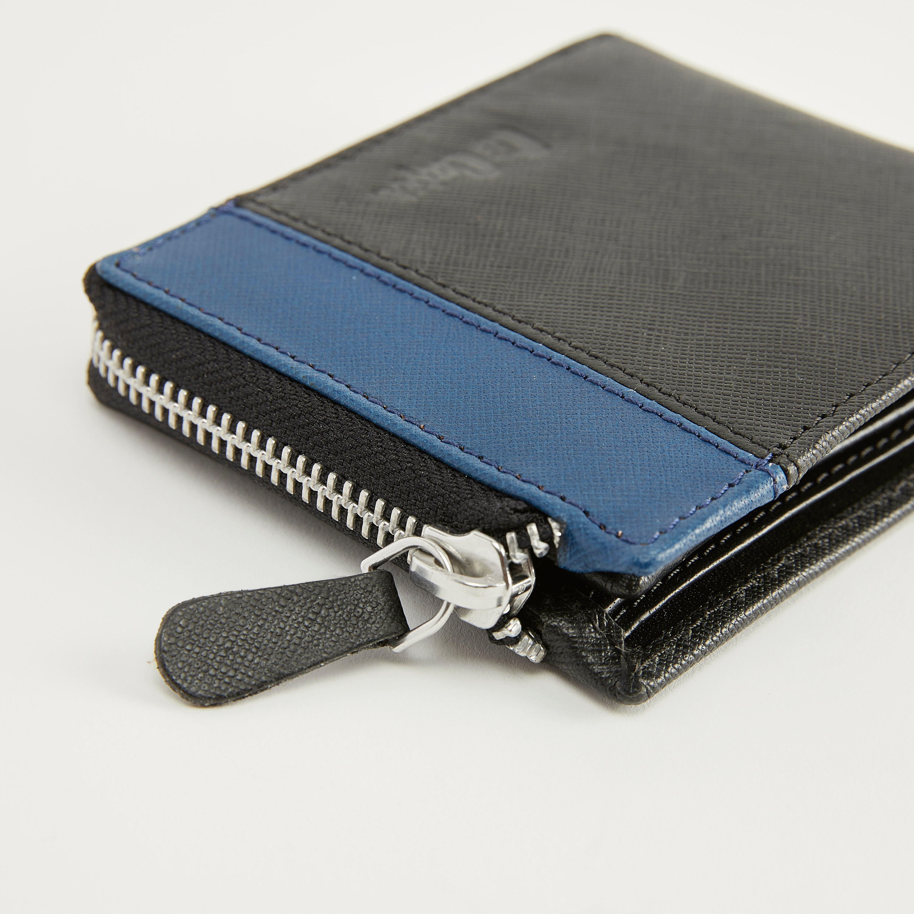 محفظة جلد بارزة الملمس بطيّة مزدوجة وسحّاب إغلاق من لي كوبر-men-beltsandwallets-wallets-image-4