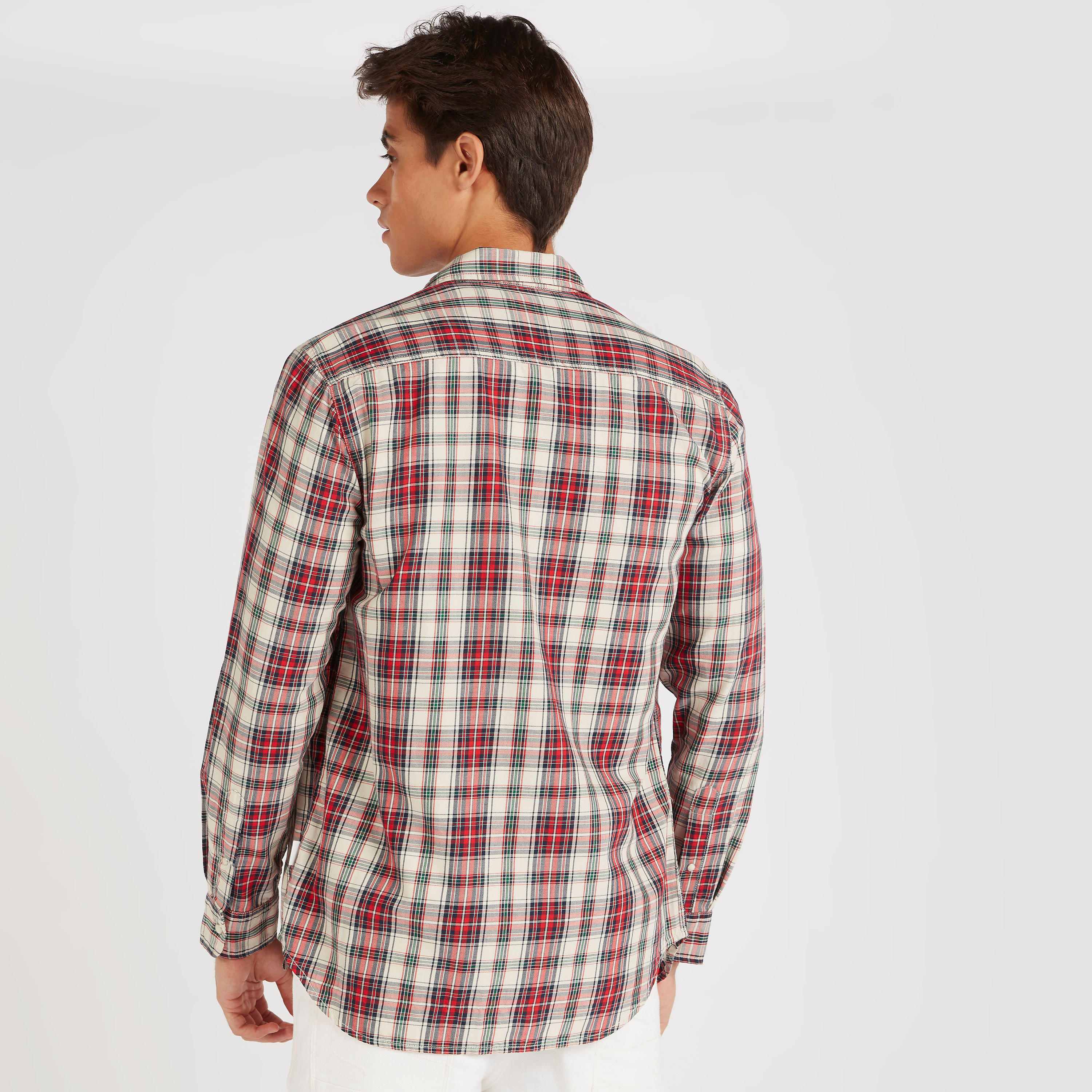 Lee Cooper Checked Shirt with Flap Pockets-men-clothing-shirts-image-4