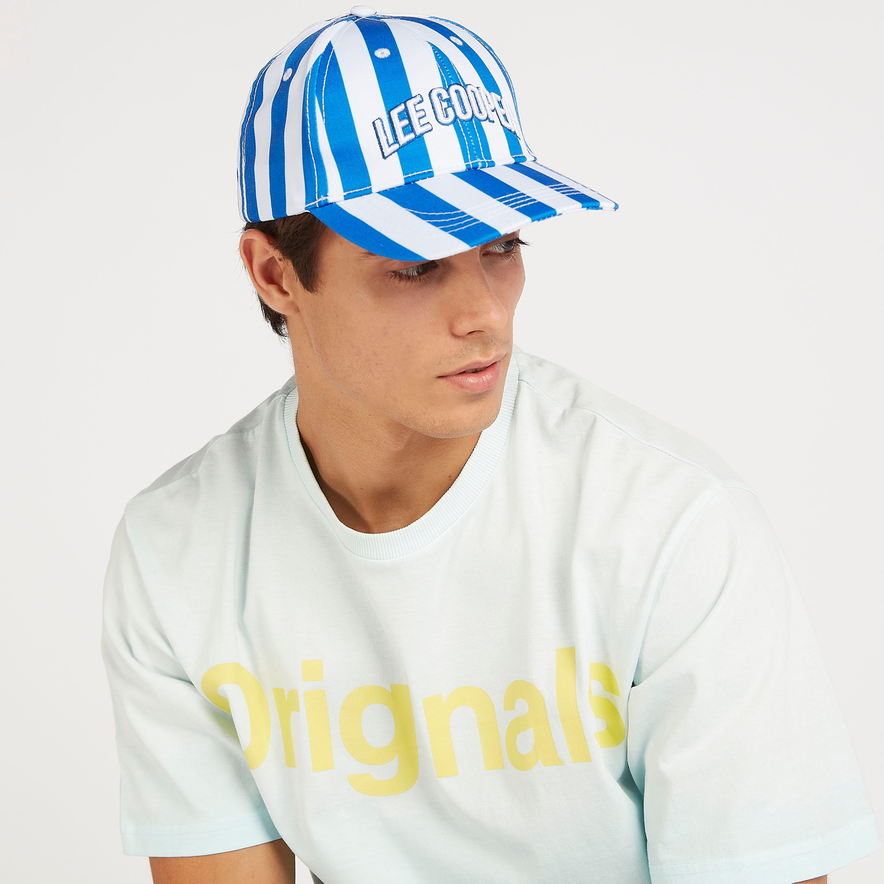 Lee Cooper Striped Buckle Strap Cap-men-caps-image-2