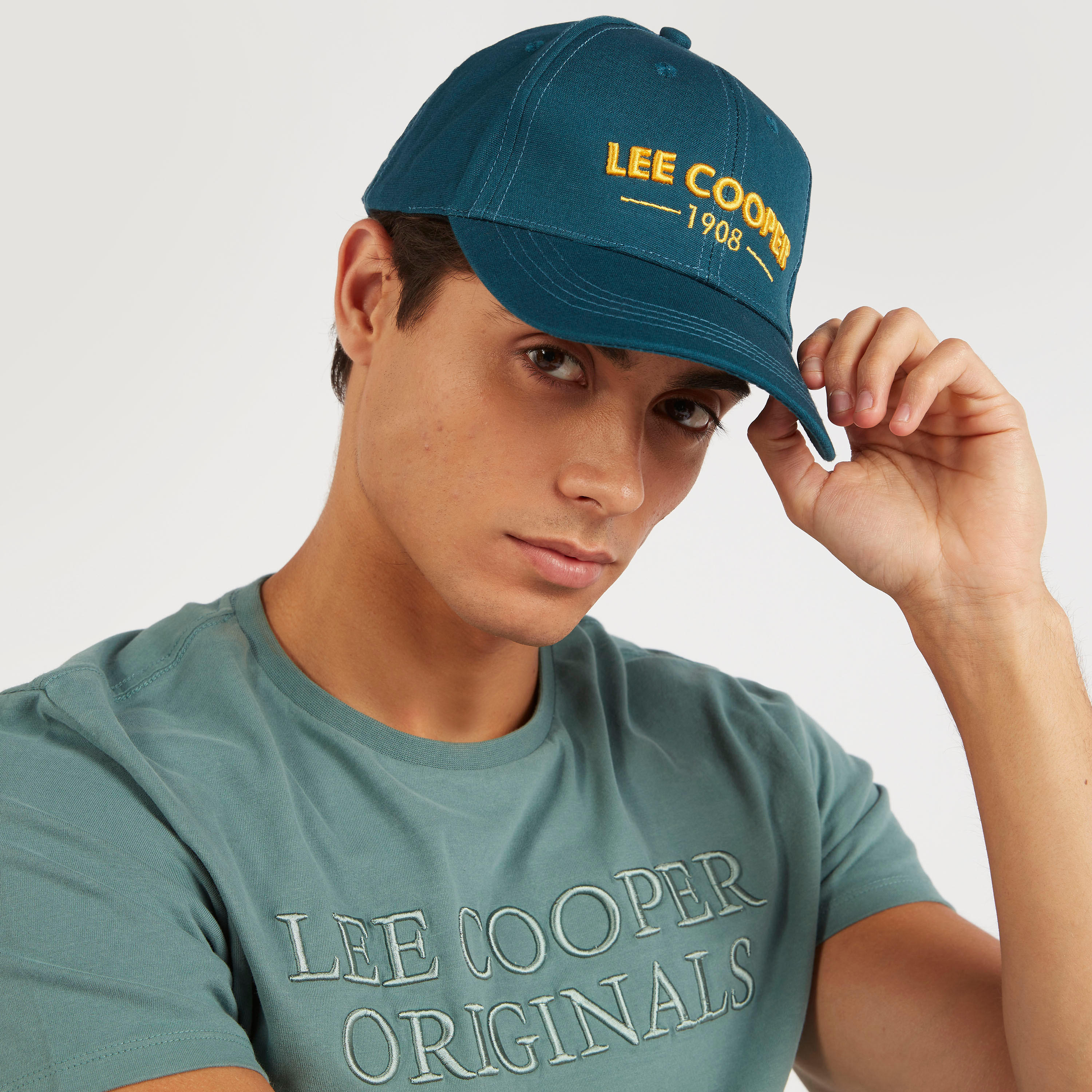 Lee Cooper Embroidered Cap with Buckled Back Strap-men-caps-image-2