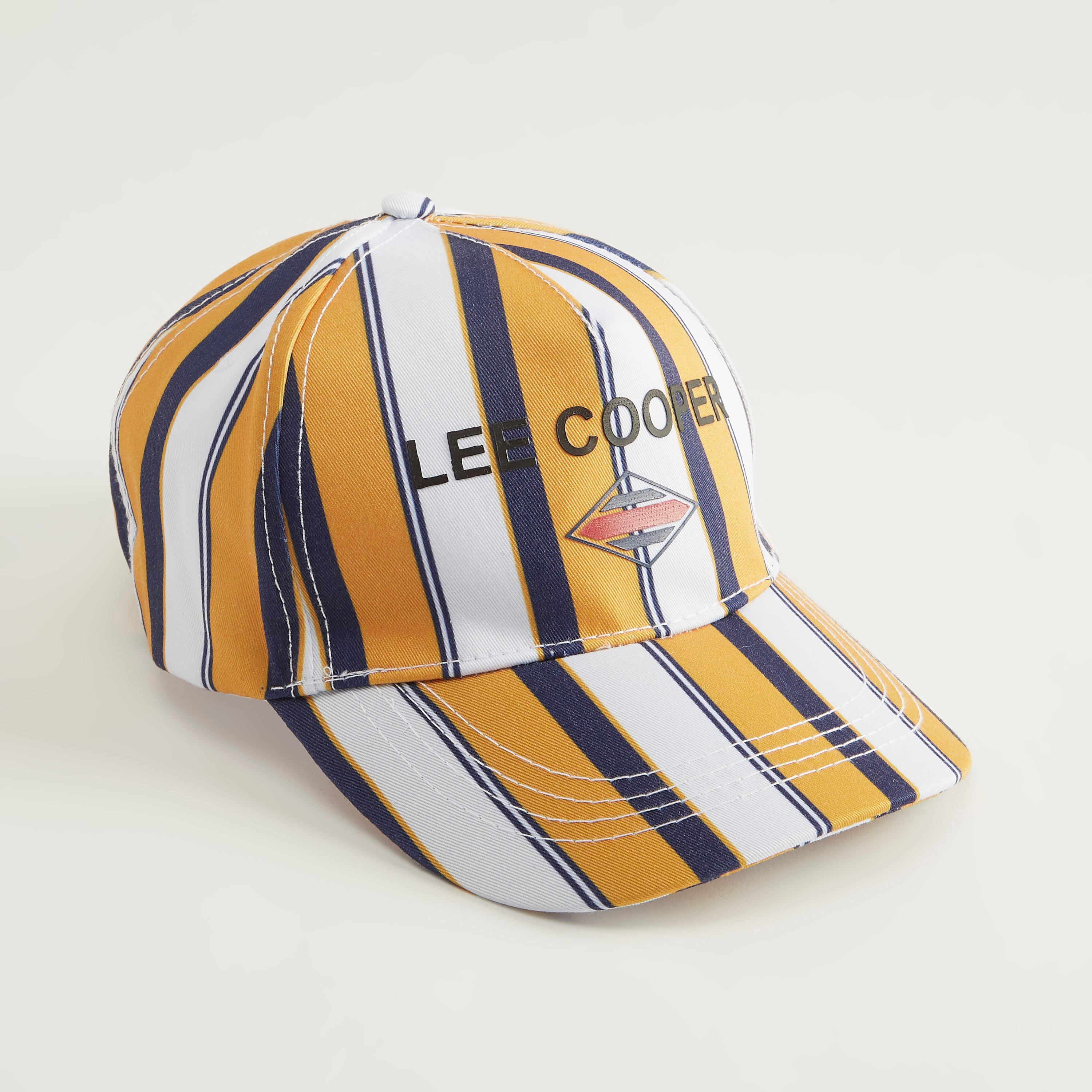 Lee Cooper Printed Cap with Buckled Back Strap-men-caps-image-1