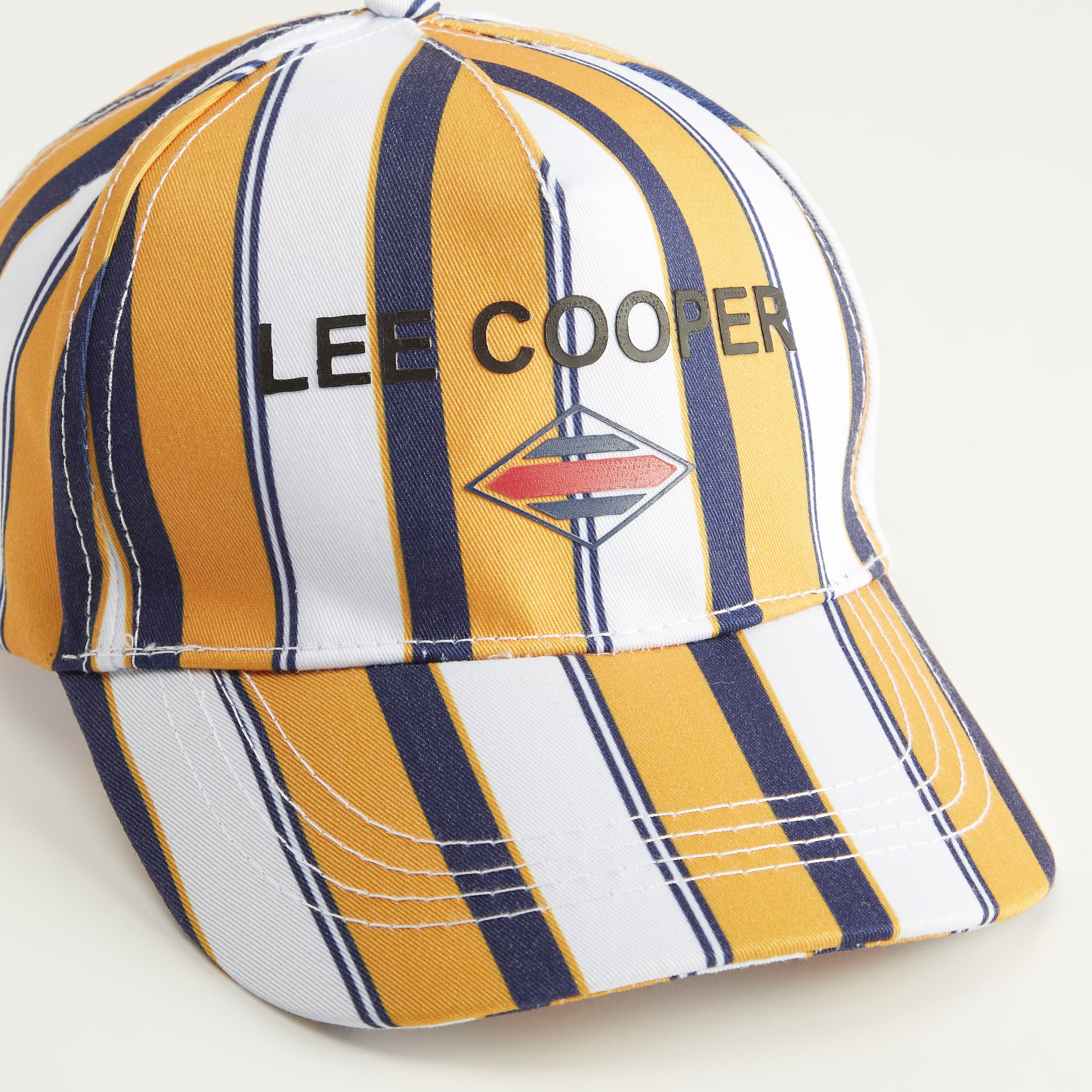 Lee Cooper Printed Cap with Buckled Back Strap-men-caps-image-3