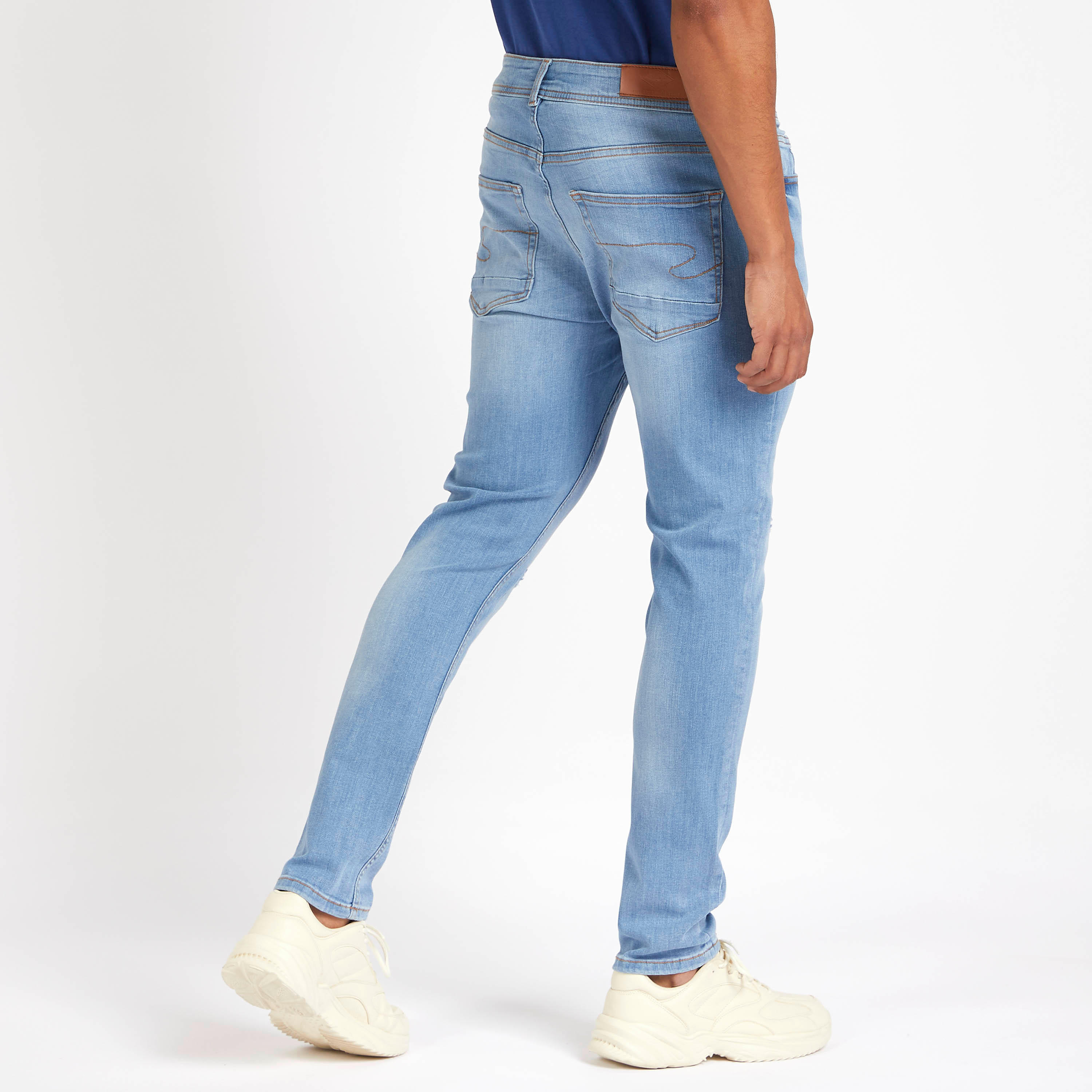 بنطلون جينز مضلّع بأطراف ضيّقة وخصر متوسط الارتفاع من لي كوبر-men-clothing-bottoms-jeans-image-4