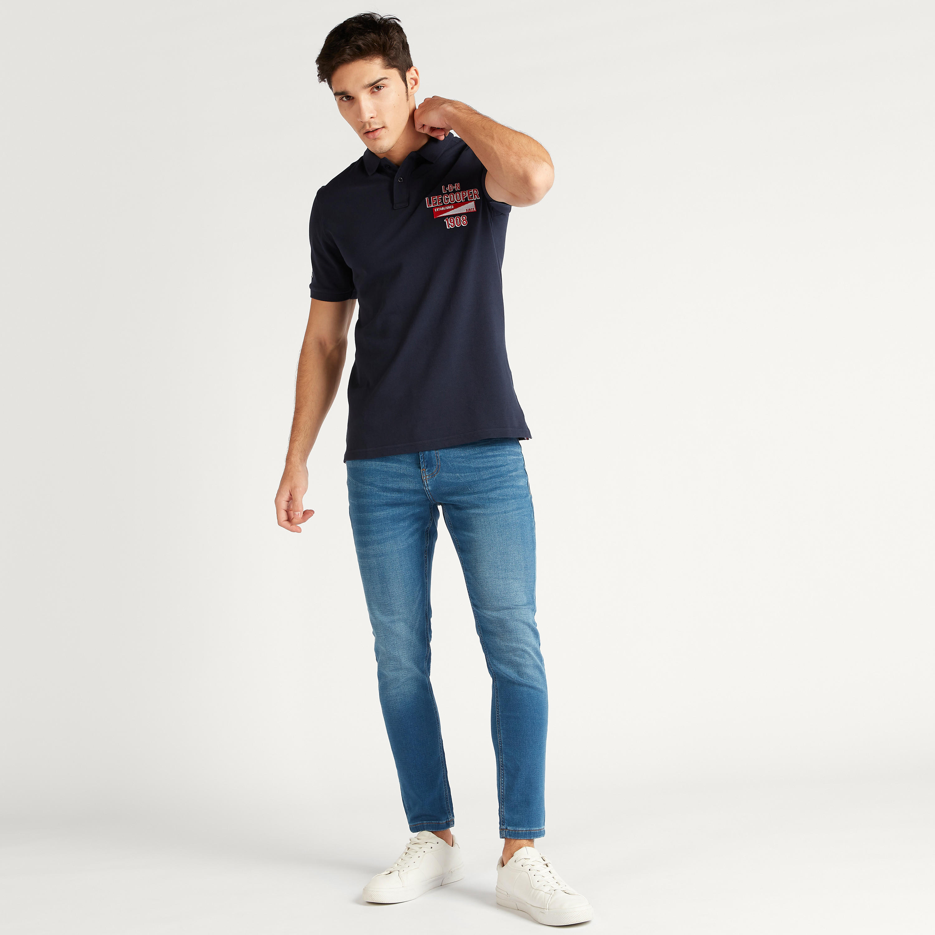 Lee Cooper Slim Fit Denim Jeans with Drawstring Closure and Pockets-men-clothing-bottoms-jeans-image-2