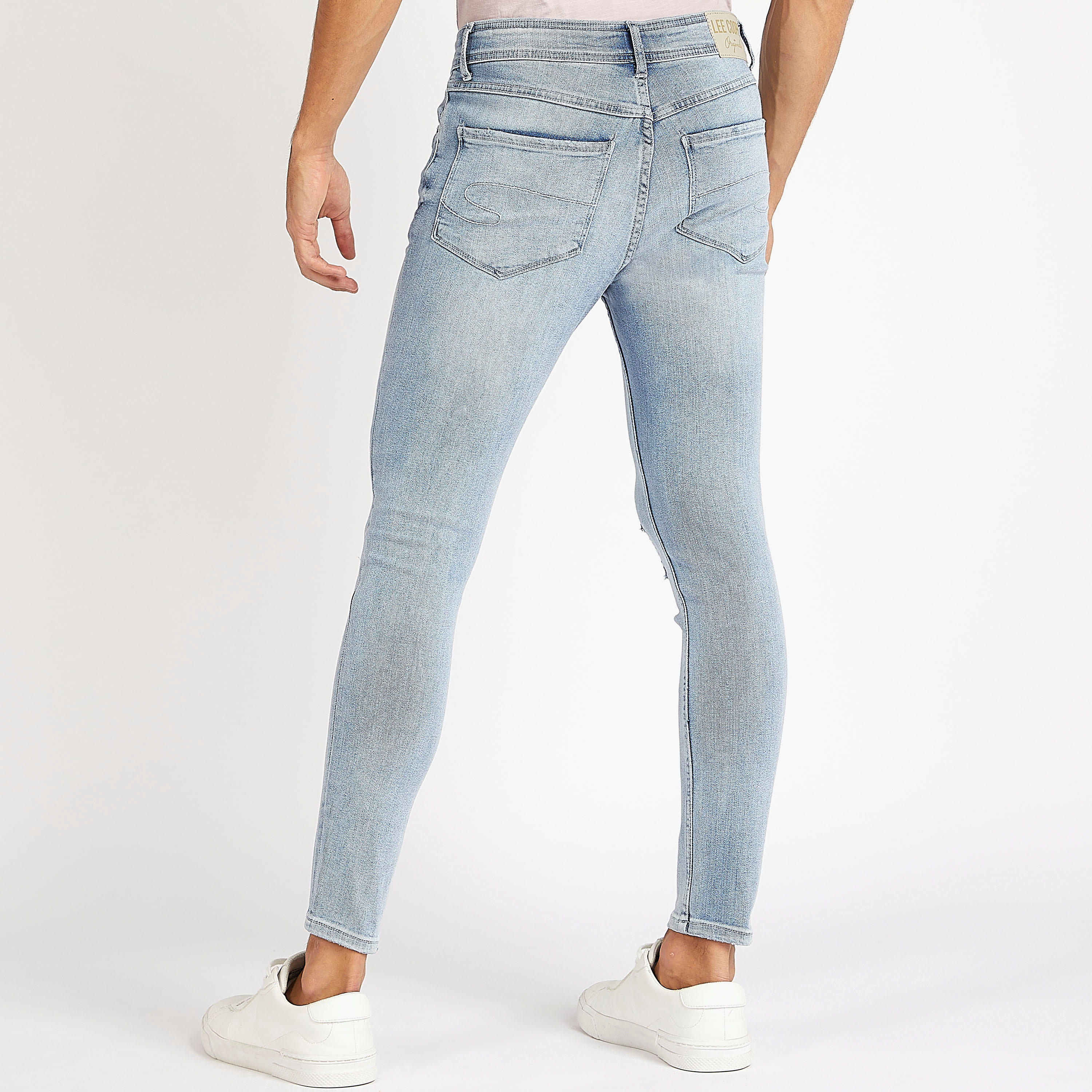 بنطلون جينز دينم مضلّع بقصة سكيني من لي كوبر-men-clothing-bottoms-jeans-image-4