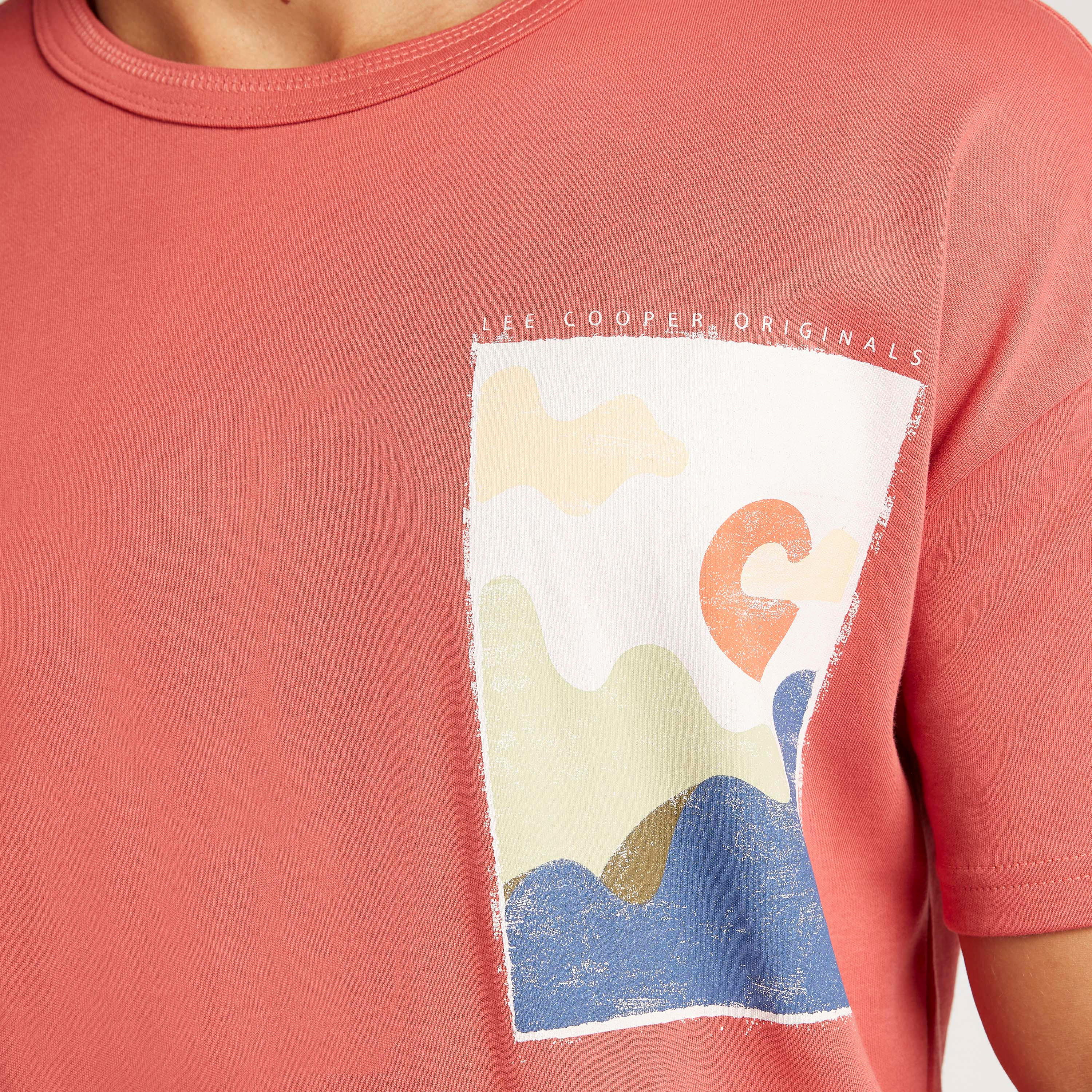 Lee Cooper Printed Crew Neck T-shirt with Short Sleeves-men-clothing-tshirtsandpolos-tshirts-image-3