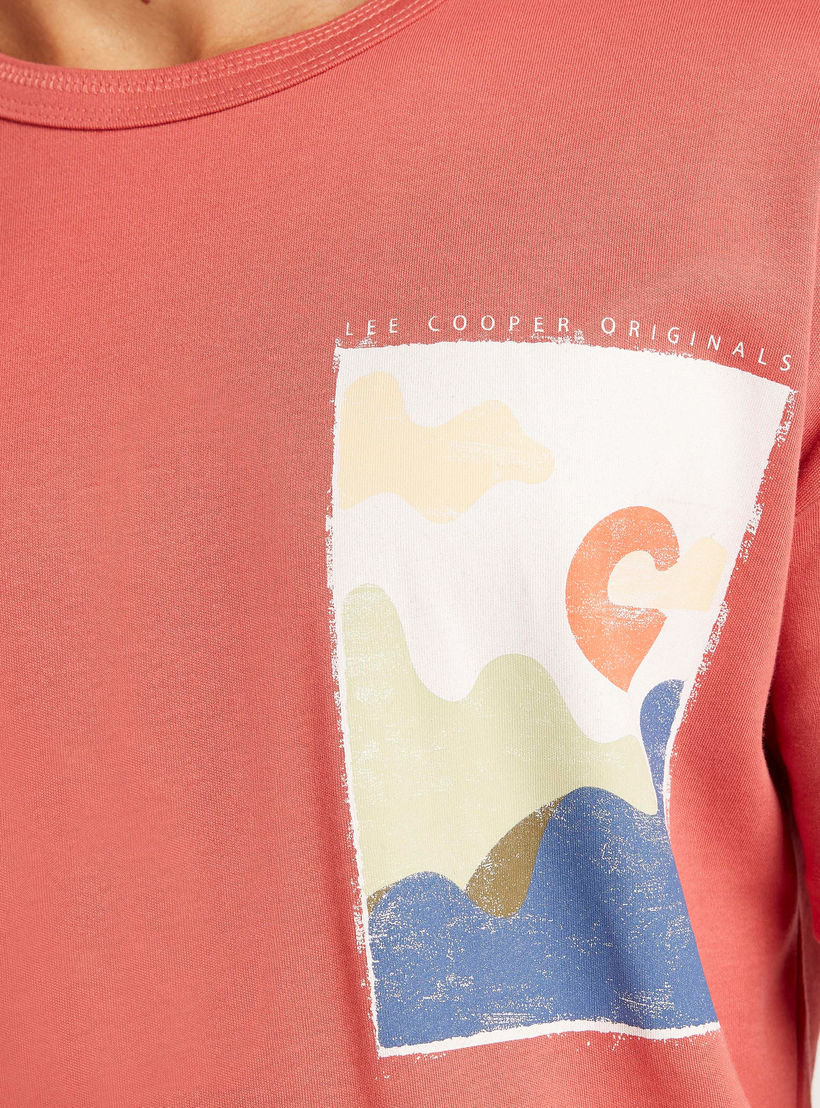 Lee Cooper Printed Crew Neck T-shirt with Short Sleeves-men-clothing-tshirtsandpolos-tshirts-image-3