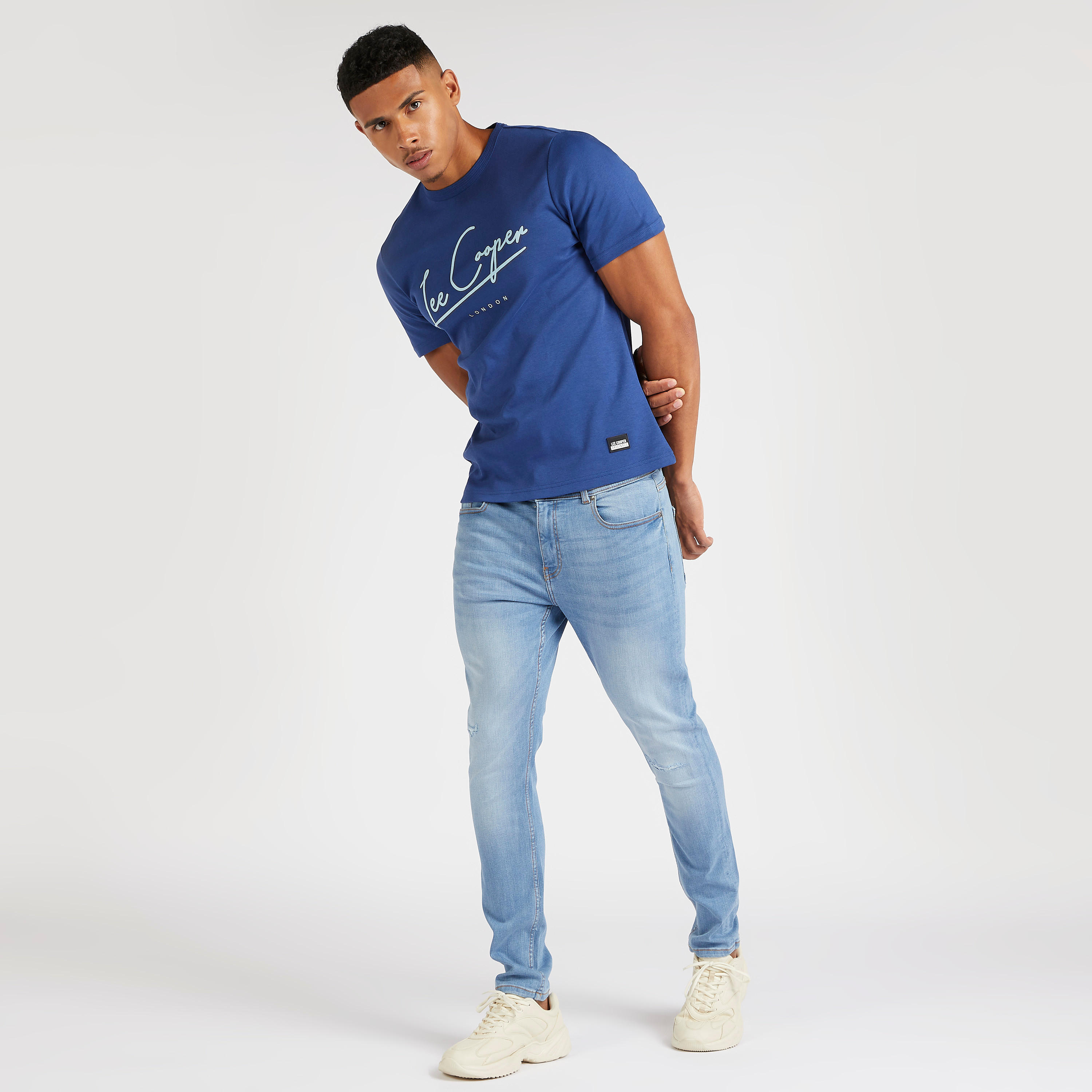 Lee Cooper Printed T-shirt with Crew Neck-men-clothing-tshirtsandpolos-tshirts-image-2