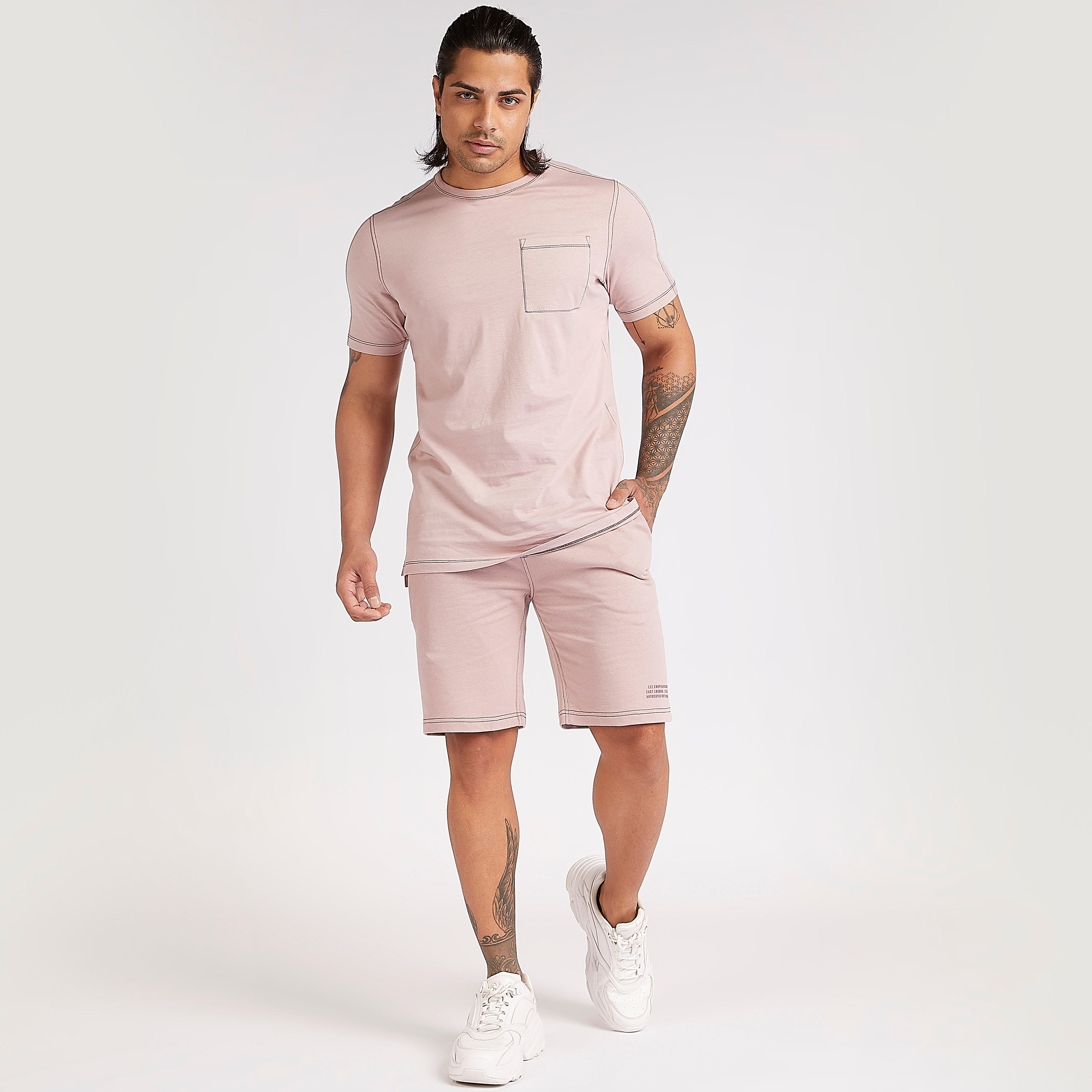 Lee Cooper Solid Crew Neck T-shirt with Pocket-men-clothing-tshirtsandpolos-tshirts-image-2