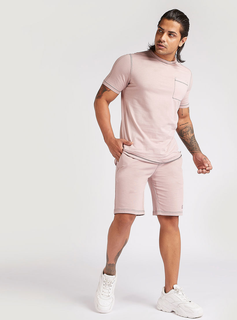 شورت بجيوب وخصر مطّاطي من لي كوبر-men-clothing-bottoms-shorts-image-3