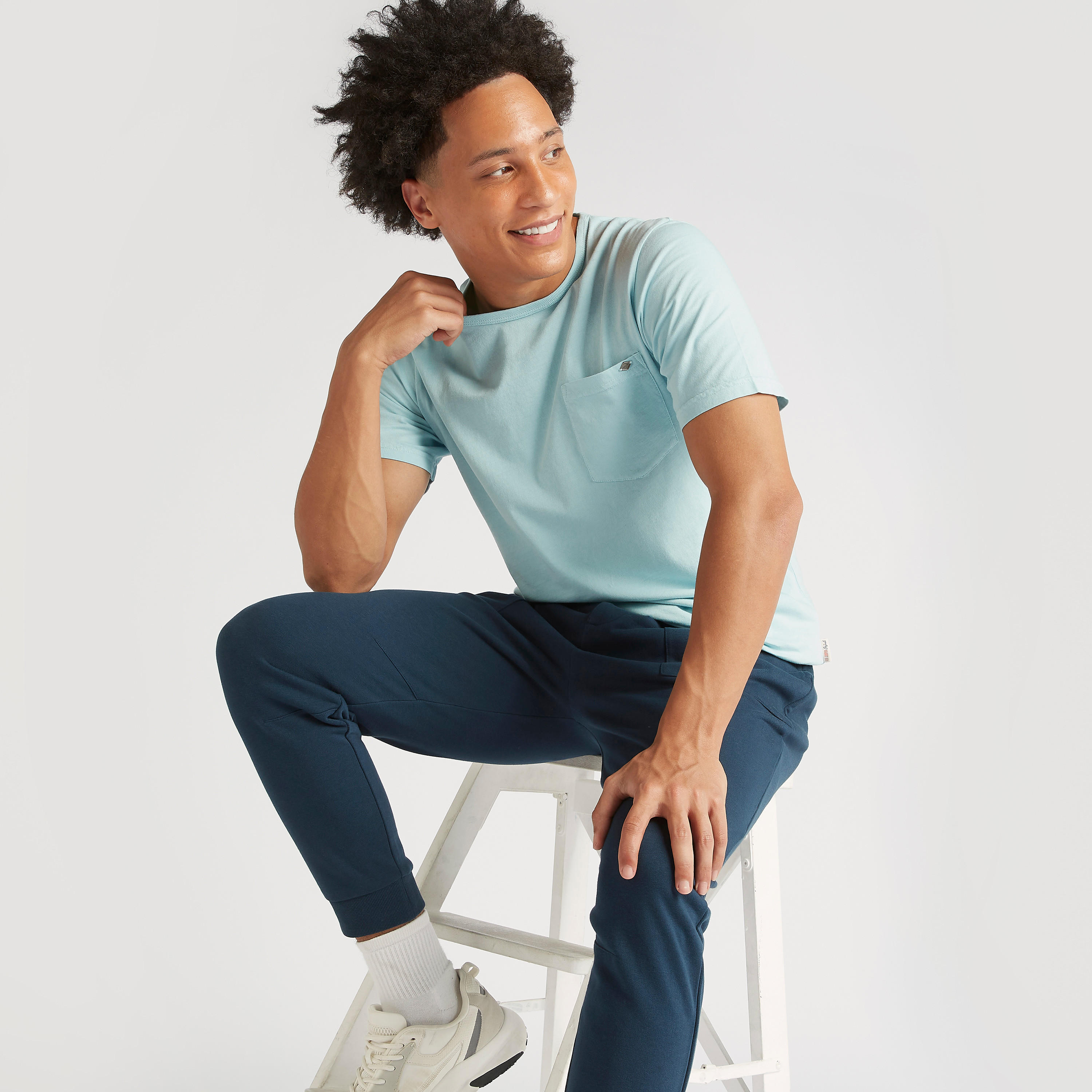 Lee Cooper Solid Crew Neck T-shirt with Pocket and Short Sleeves-men-clothing-tshirtsandpolos-tshirts-image-1