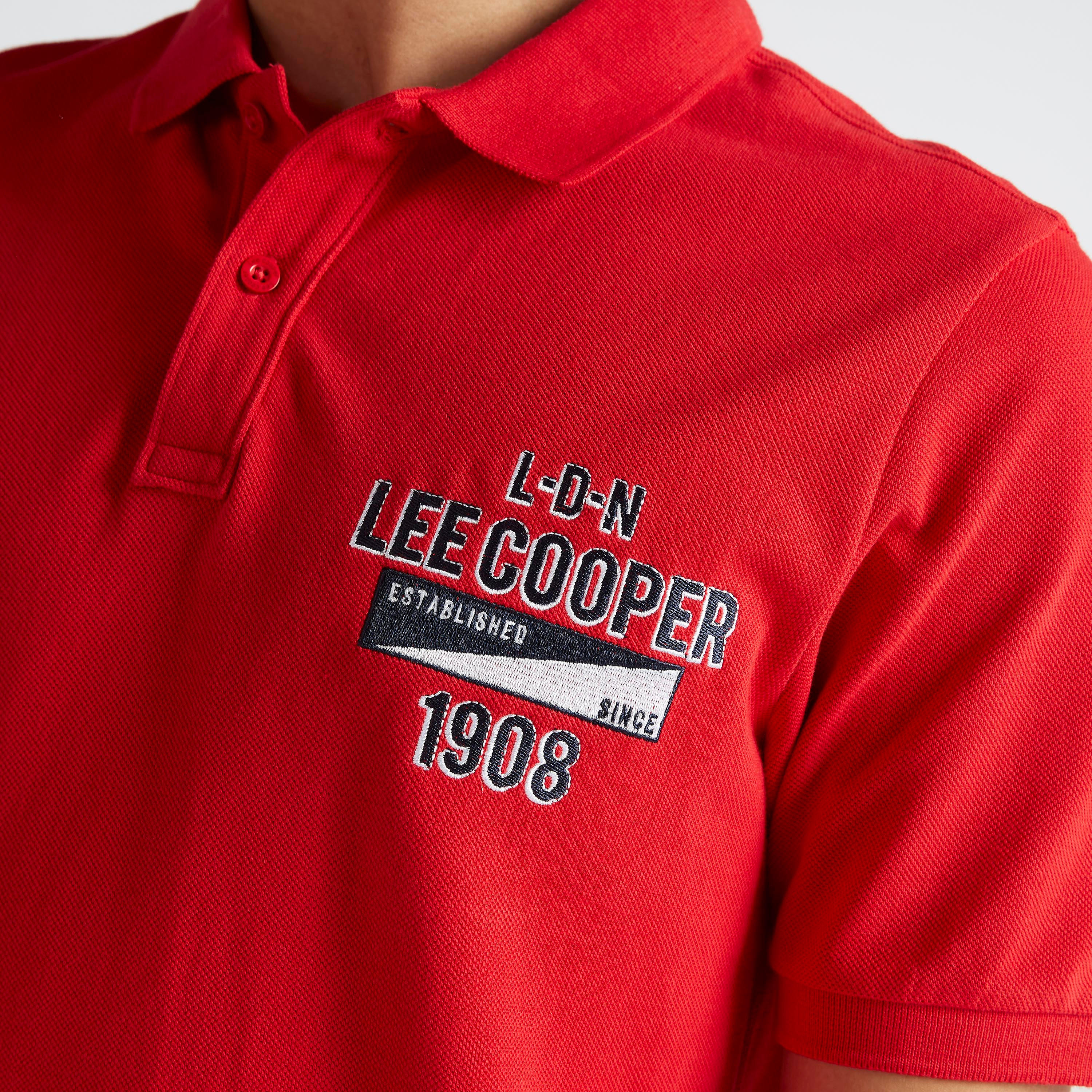 تيشيرت بولو مطرّز بأكمام قصيرة من لي كوبر-men-clothing-tshirtsandpolos-polos-image-3