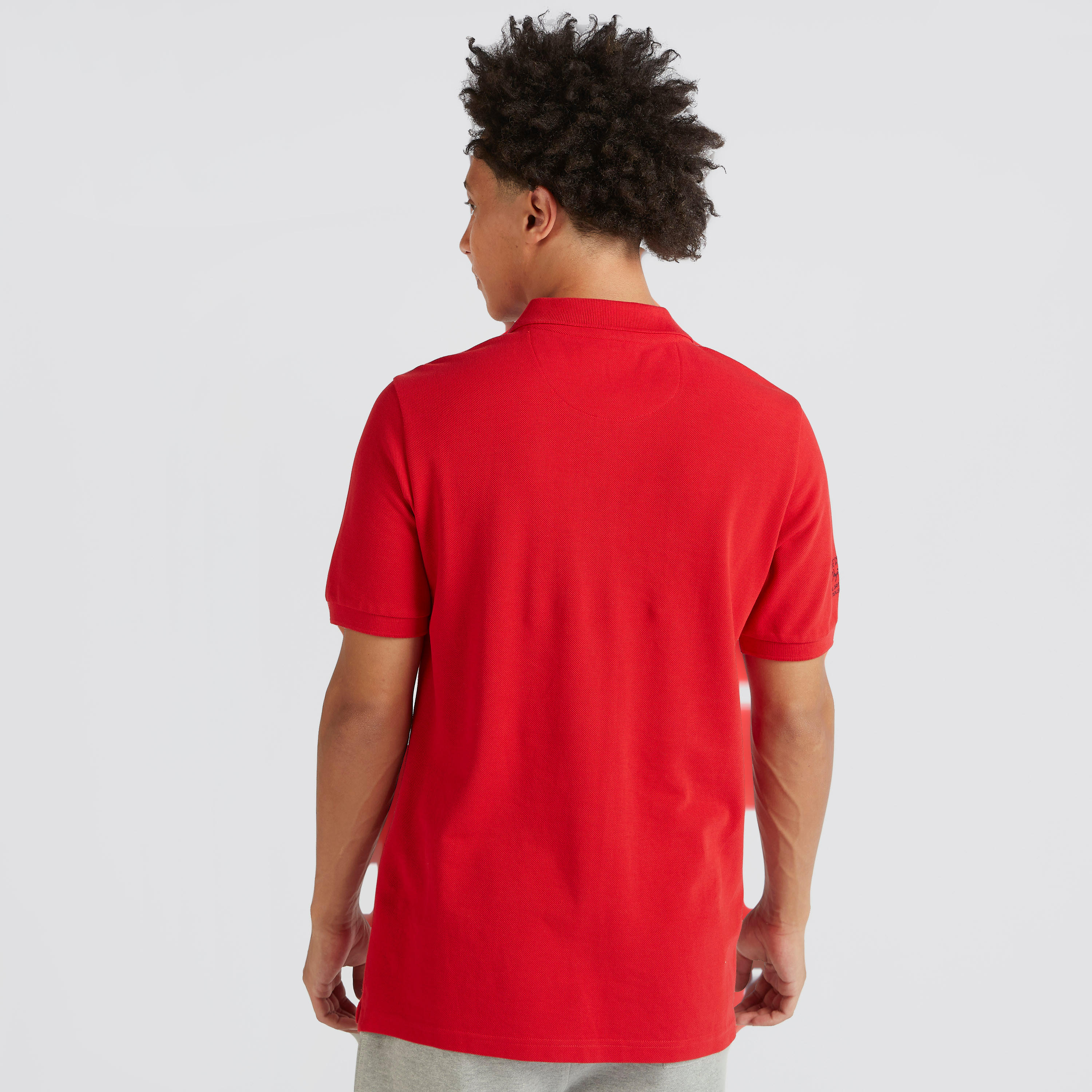 تيشيرت بولو مطرّز بأكمام قصيرة من لي كوبر-men-clothing-tshirtsandpolos-polos-image-4