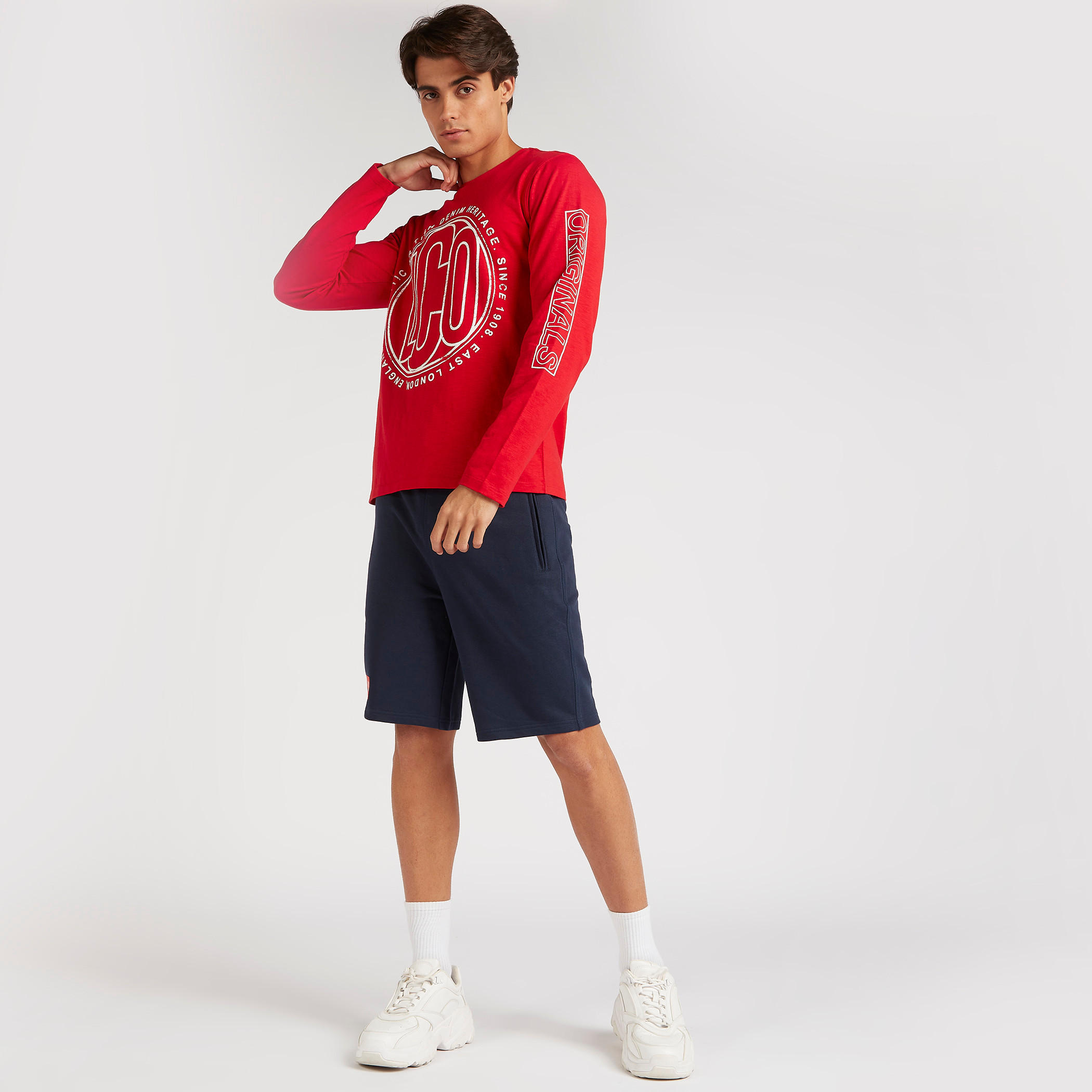 تيشيرت بأكمام طويلة وطبعات من لي كوبر-men-clothing-tshirtsandpolos-tshirts-image-5