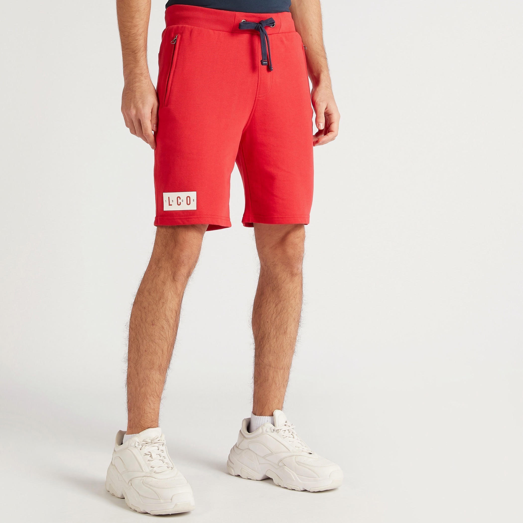 شورت سادة بجيوب بسحّاب إغلاق ورباط إغلاق من لي كوبر-men-clothing-bottoms-shorts-image-4