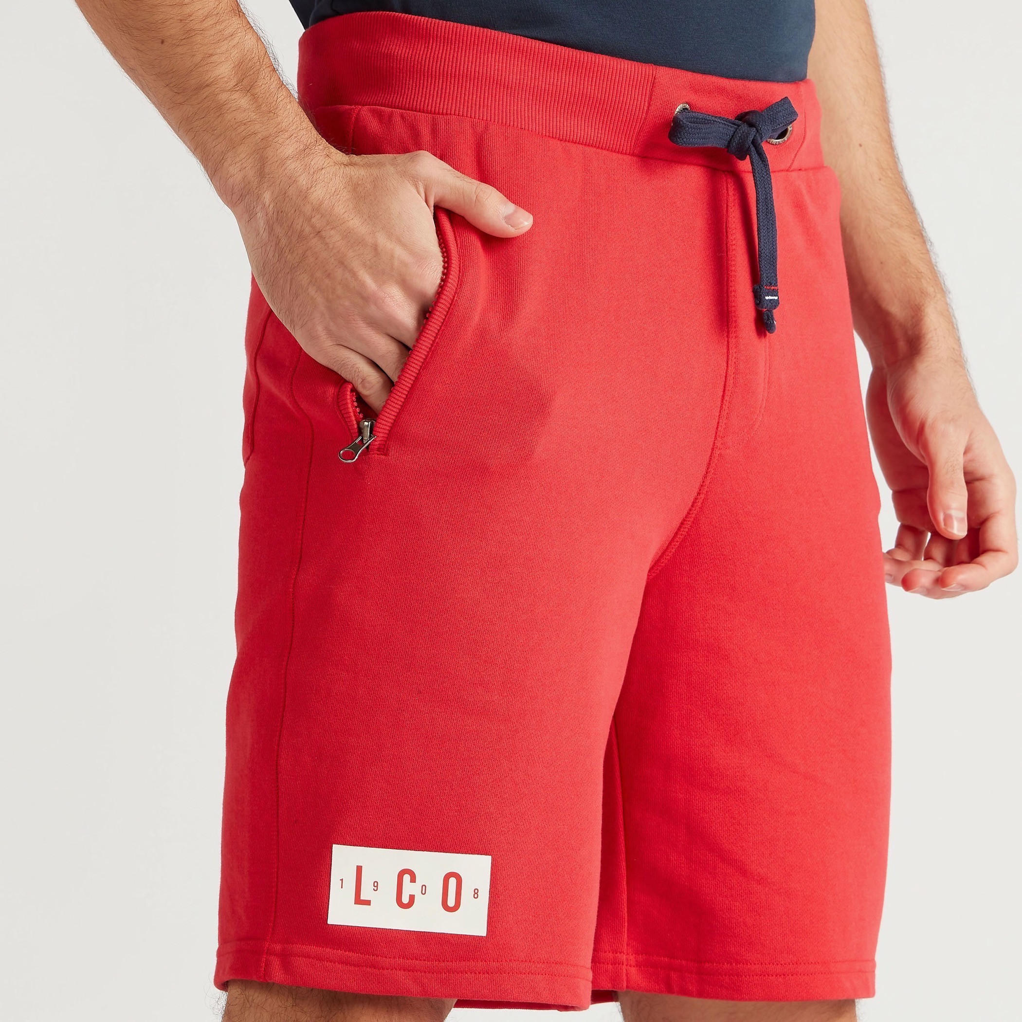 شورت سادة بجيوب بسحّاب إغلاق ورباط إغلاق من لي كوبر-men-clothing-bottoms-shorts-image-2