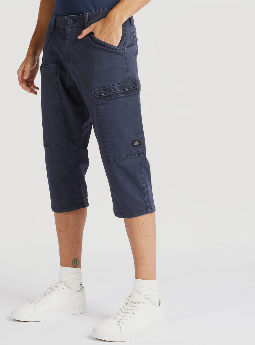 Lee Cooper Solid Mid-Rise Capri Cargo Pants-men-clothing-bottoms-shorts-image-1
