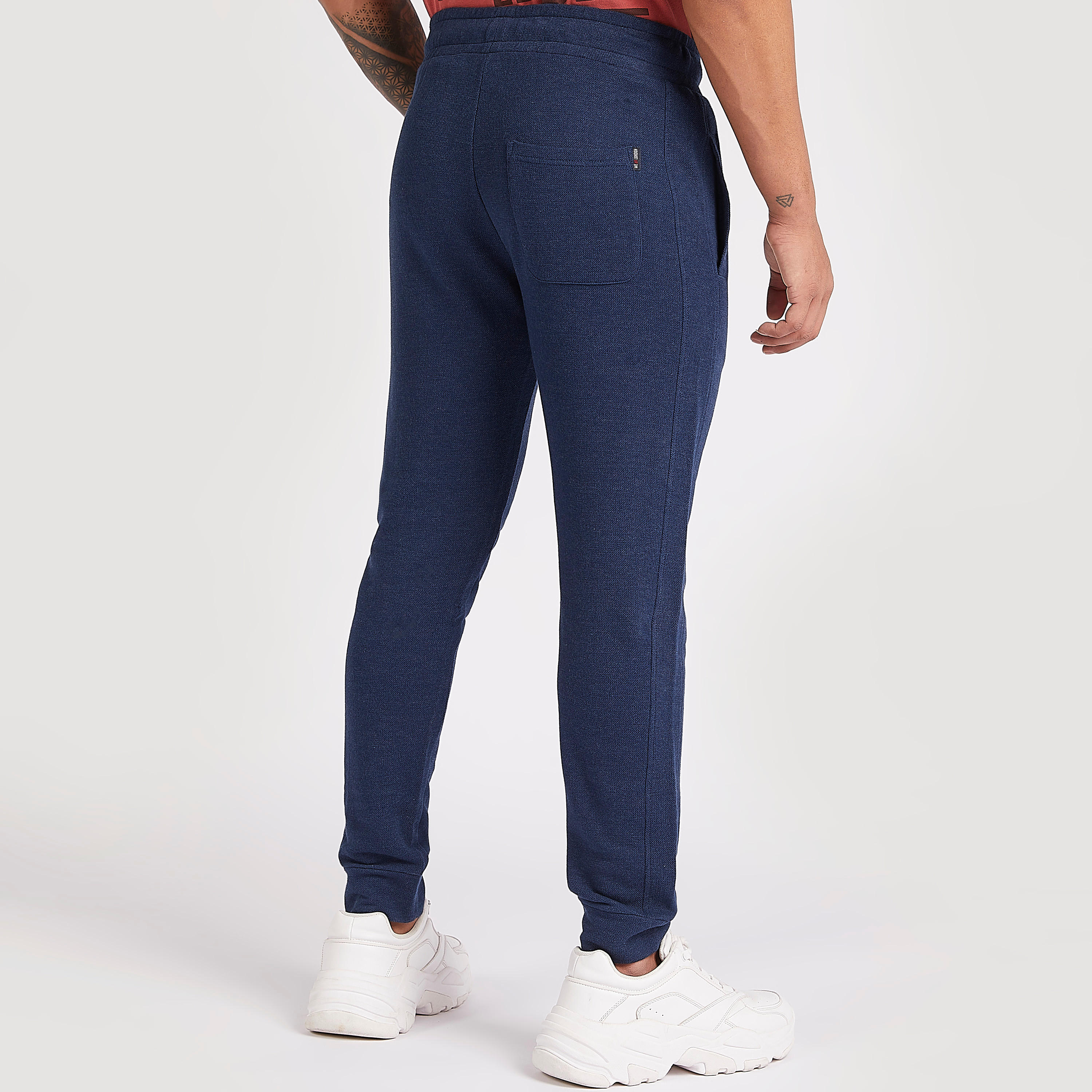 Lee Cooper Textured Flexi Waist Joggers with Pockets-men-clothing-bottoms-joggers-image-4