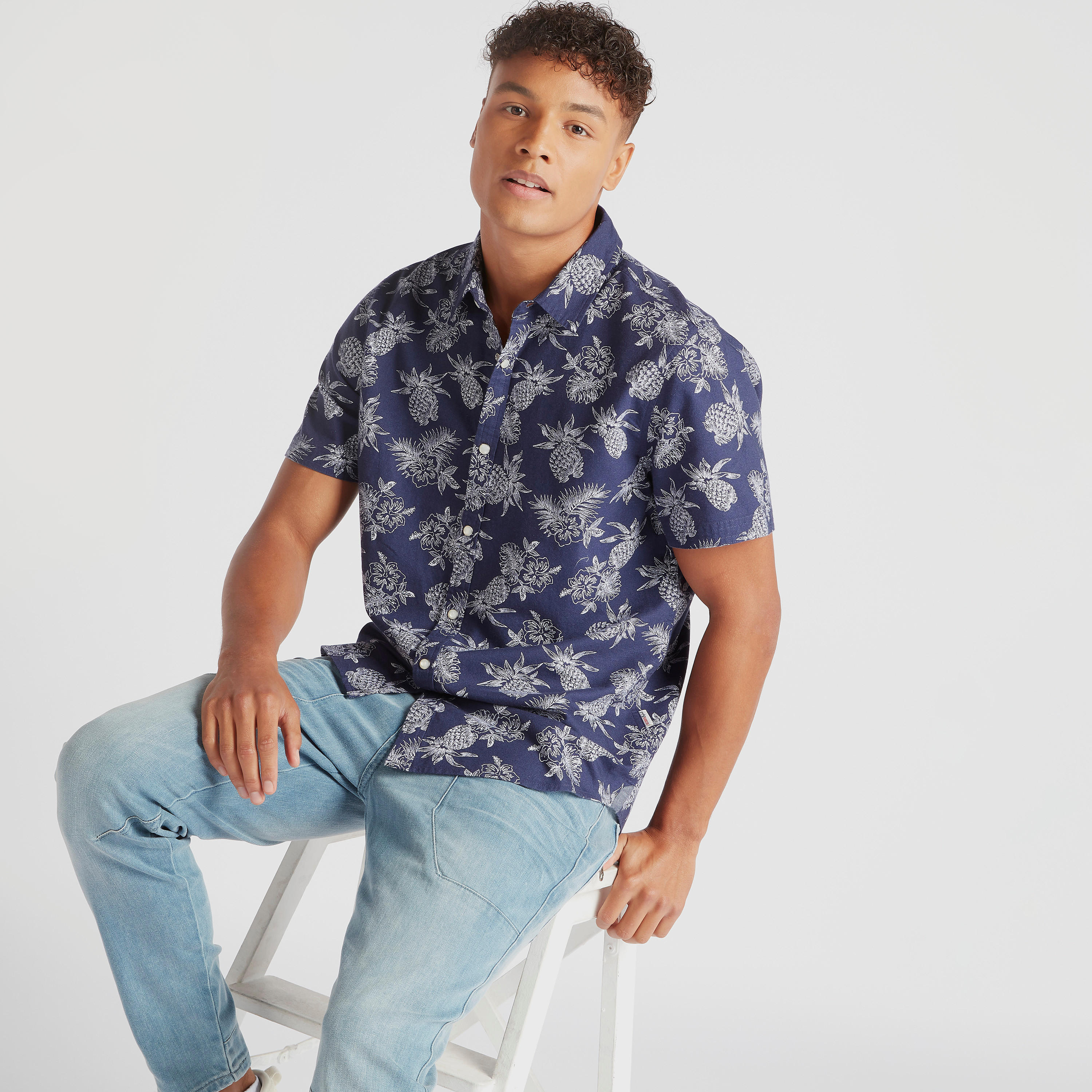 قميص بأكمام قصيرة من لي كوبر-men-clothing-shirts-image-1
