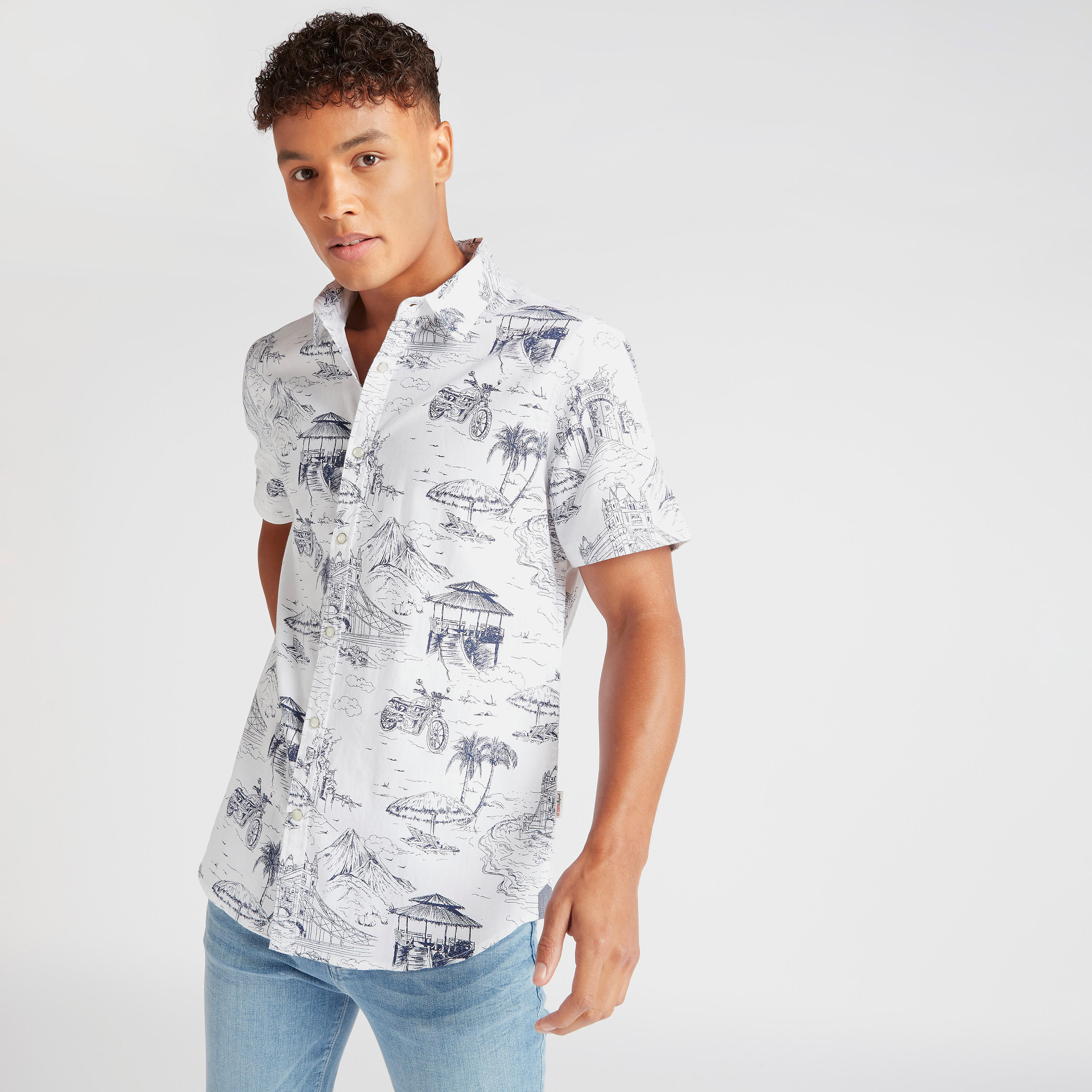 قميص بأكمام قصيرة من لي كوبر-men-clothing-shirts-image-1