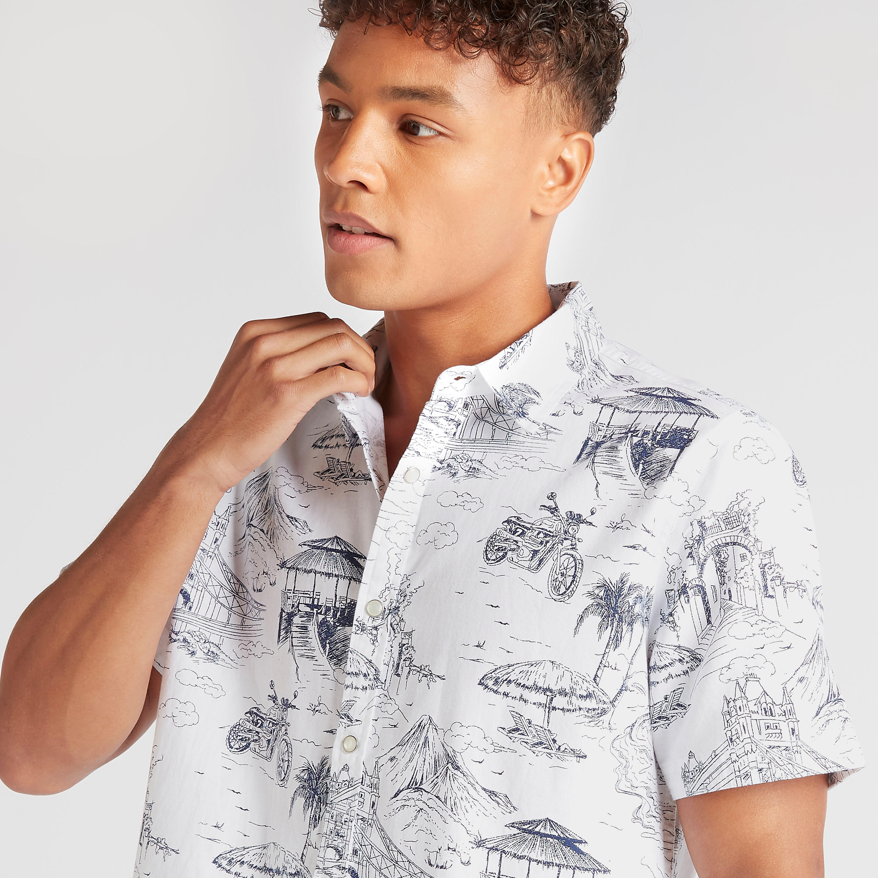 قميص بأكمام قصيرة من لي كوبر-men-clothing-shirts-image-3