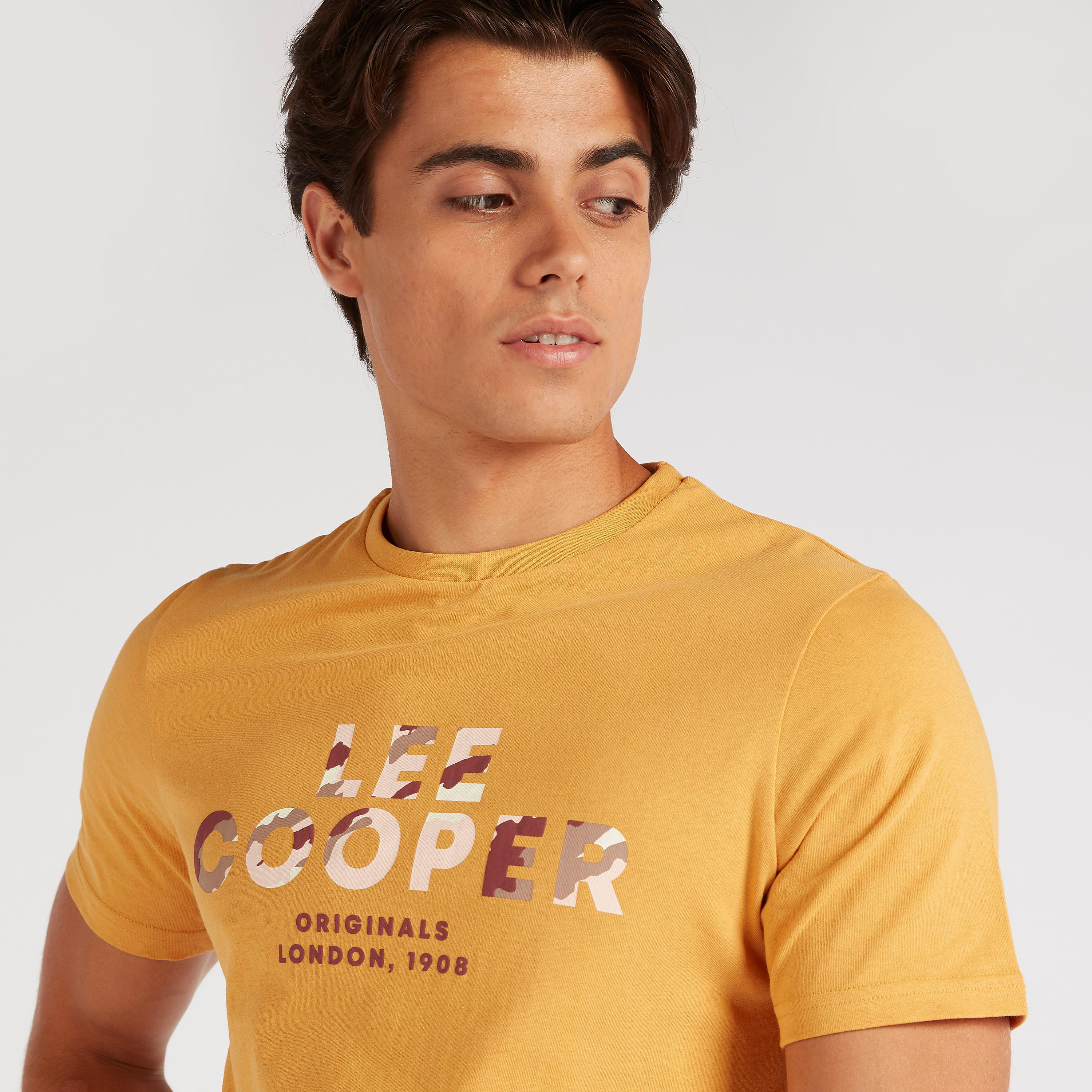 Lee Cooper Printed Crew Neck T-shirt with Short Sleeves-men-clothing-tshirtsandpolos-tshirts-image-3
