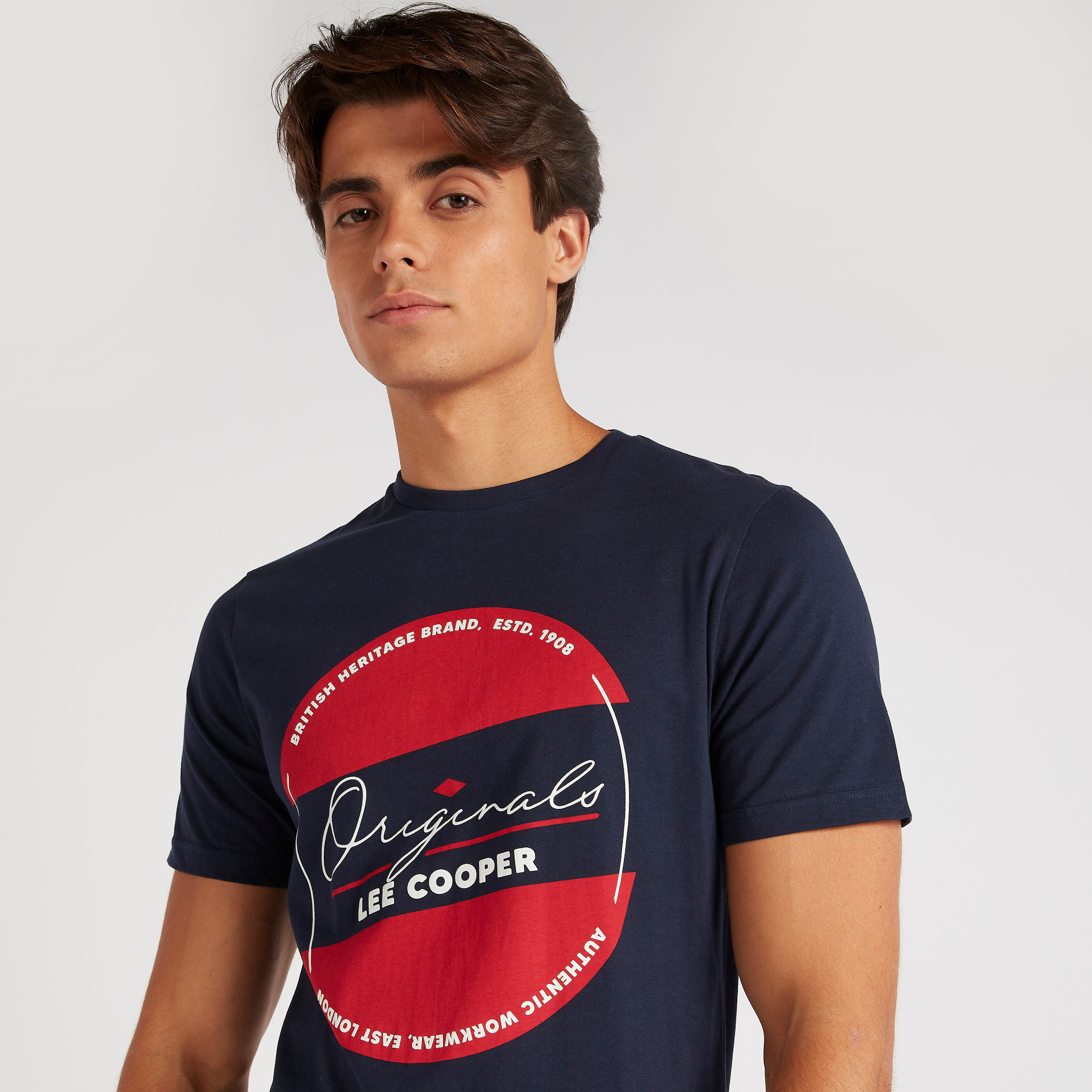 Lee Cooper Printed Crew Neck T-shirt with Short Sleeves-men-clothing-tshirtsandpolos-tshirts-image-3