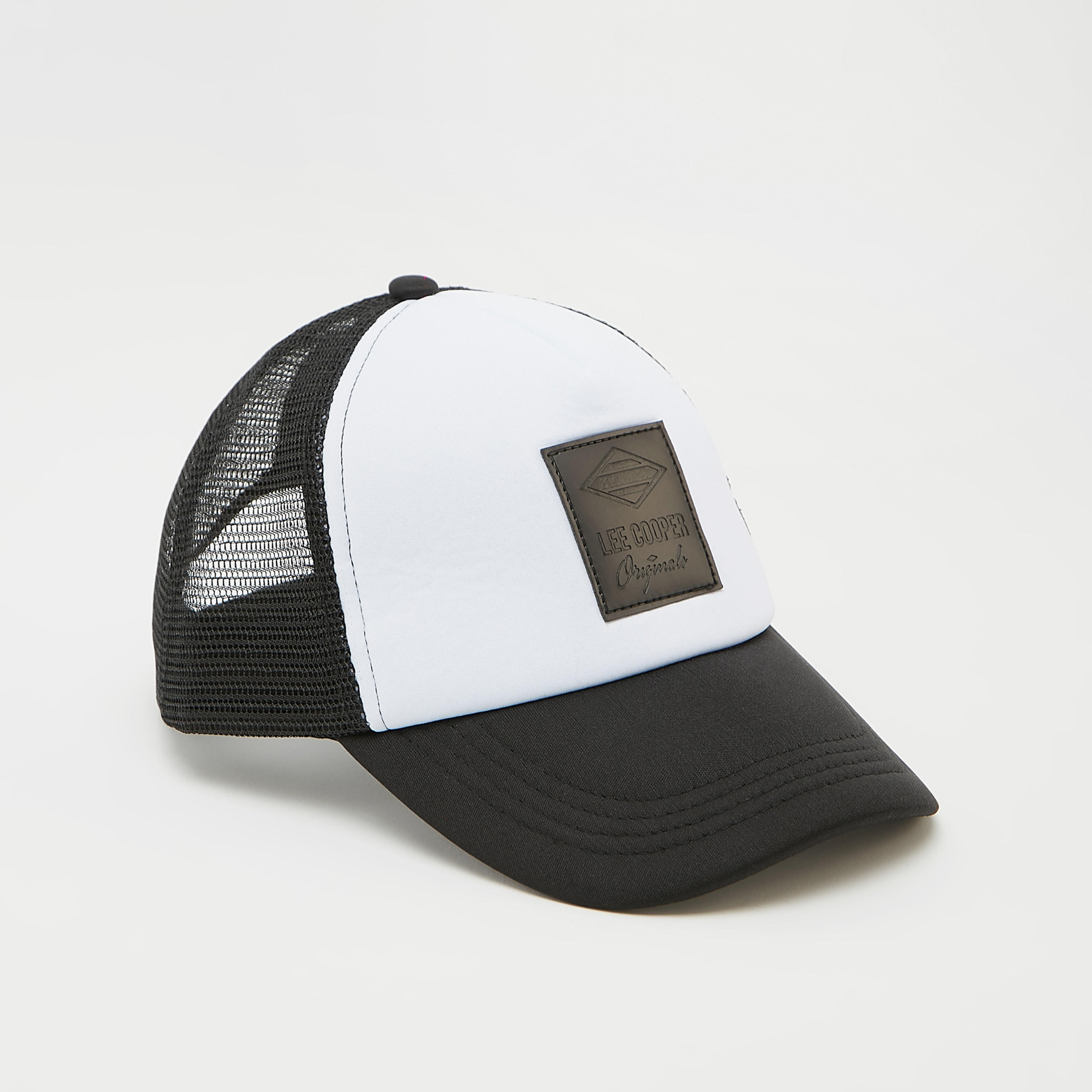 Lee Cooper Snap Back Closure Cap with Mesh and Applique Detail-men-caps-image-1
