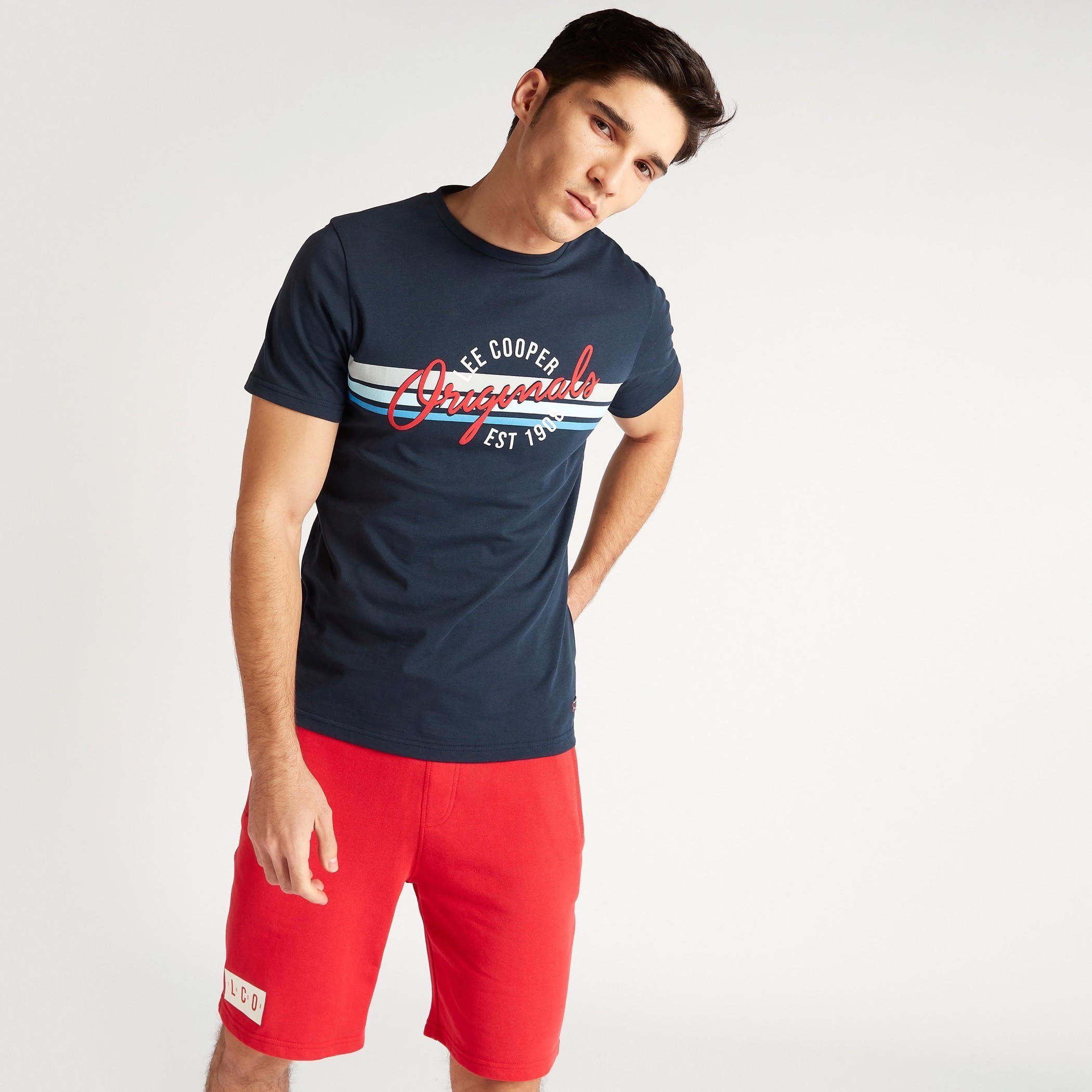 Lee Cooper Printed Crew Neck T-shirt with Short Sleeves-men-clothing-tshirtsandpolos-tshirts-image-1
