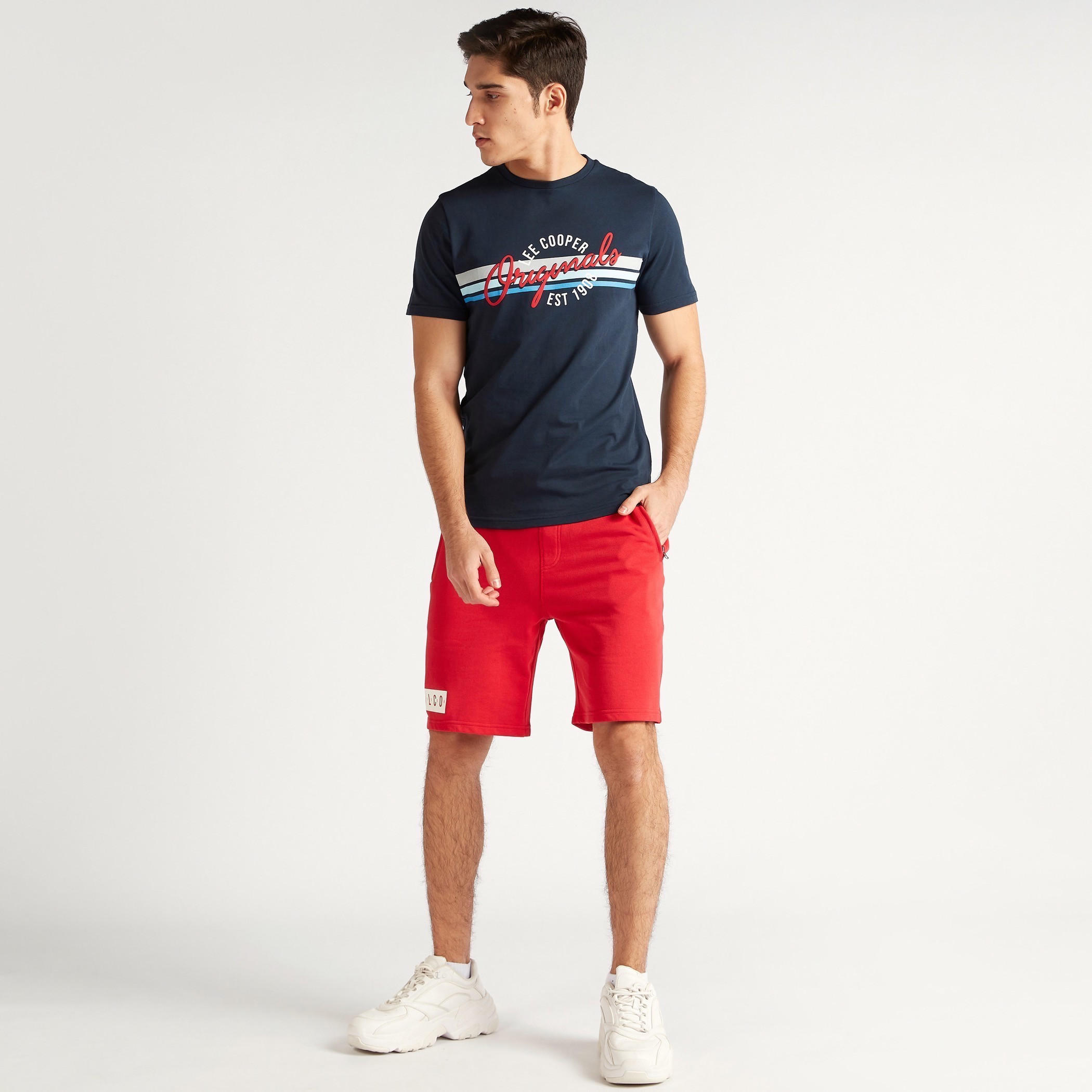 Lee Cooper Printed Crew Neck T-shirt with Short Sleeves-men-clothing-tshirtsandpolos-tshirts-image-2