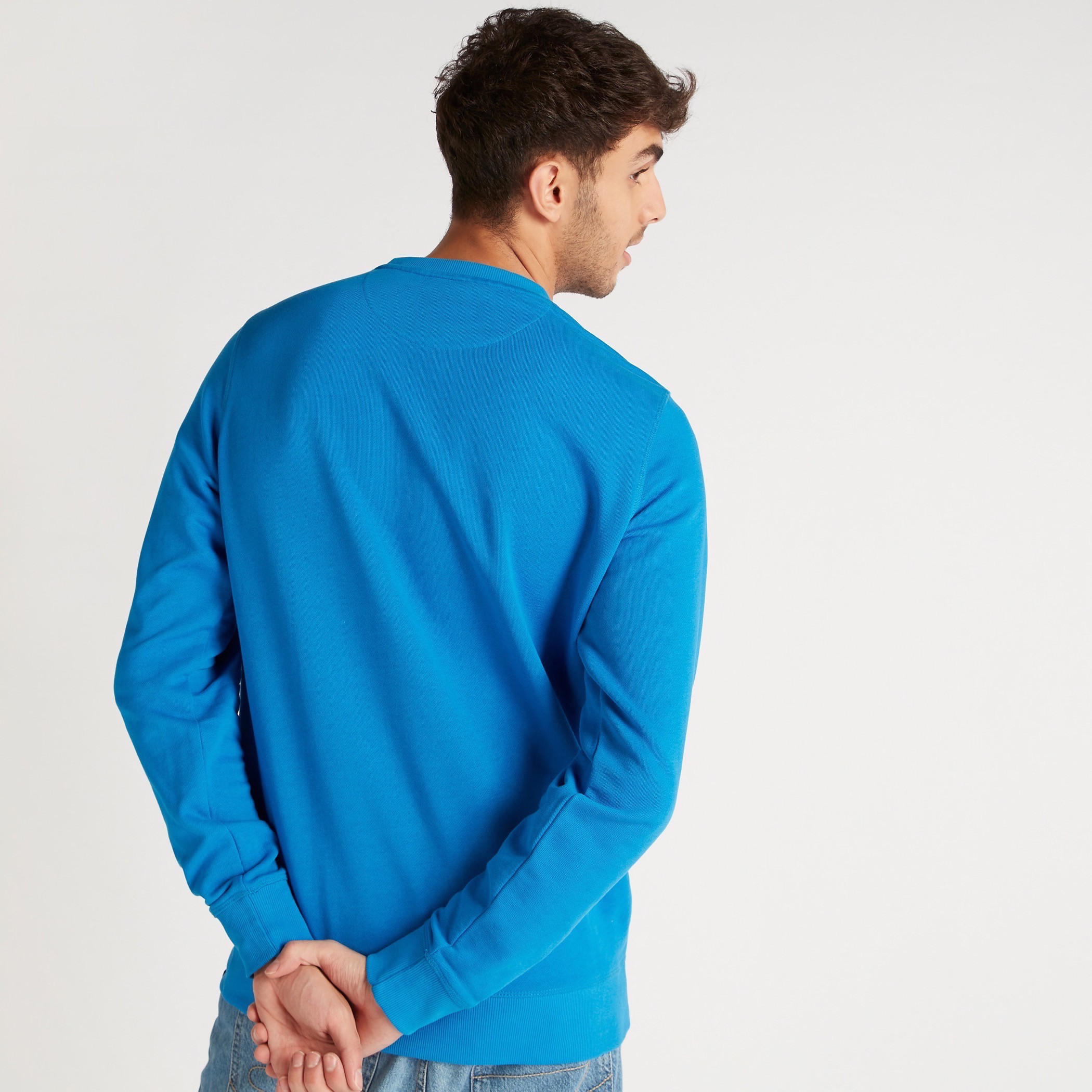 Lee Cooper Printed Crew Neck Sweatshirt with Long Sleeves-men-winterwear-hoodiesandsweatshirts-image-4