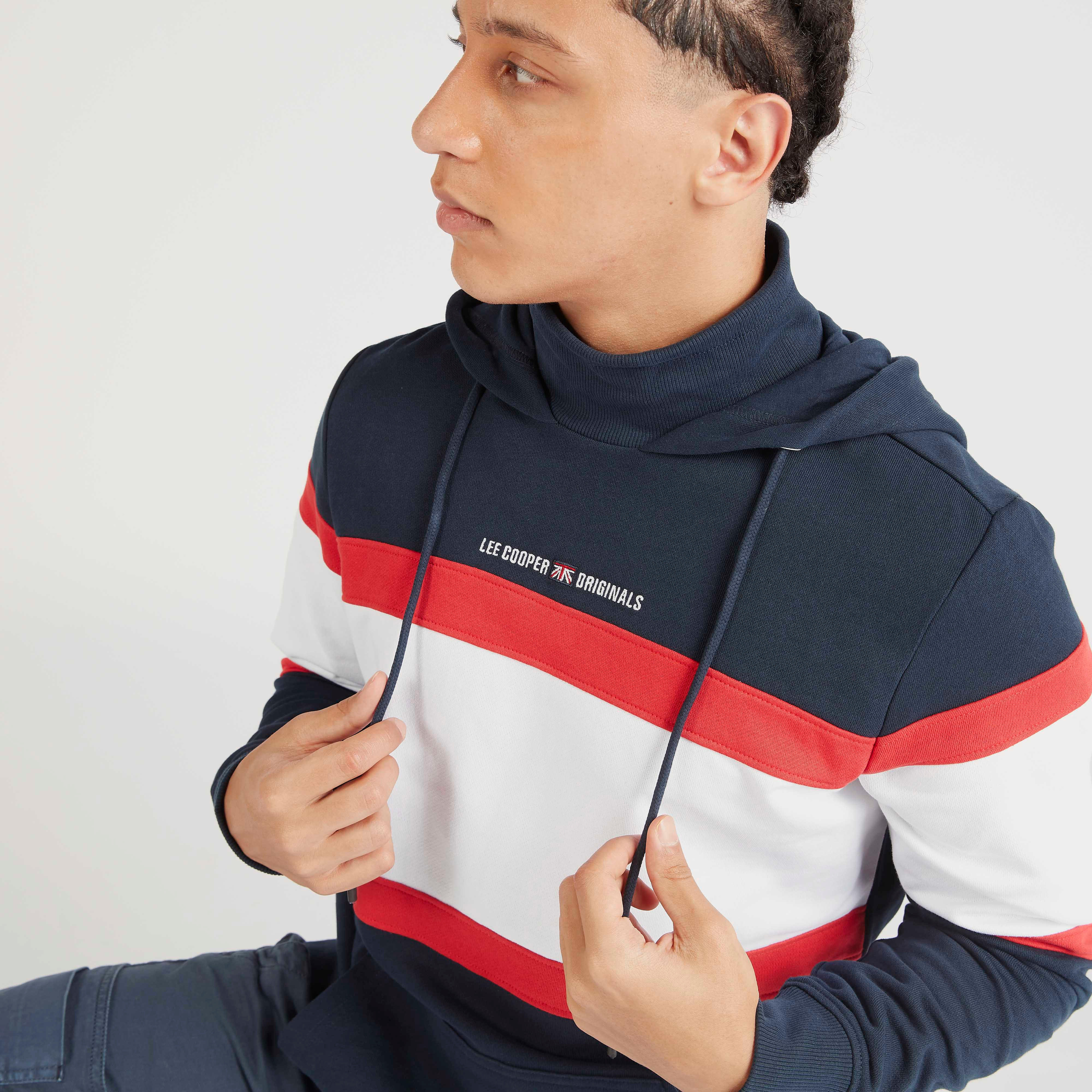 سويت شيرت بأكمام طويلة وجيب وقبعة من لي كوبر-men-winterwear-hoodiesandsweatshirts-image-3