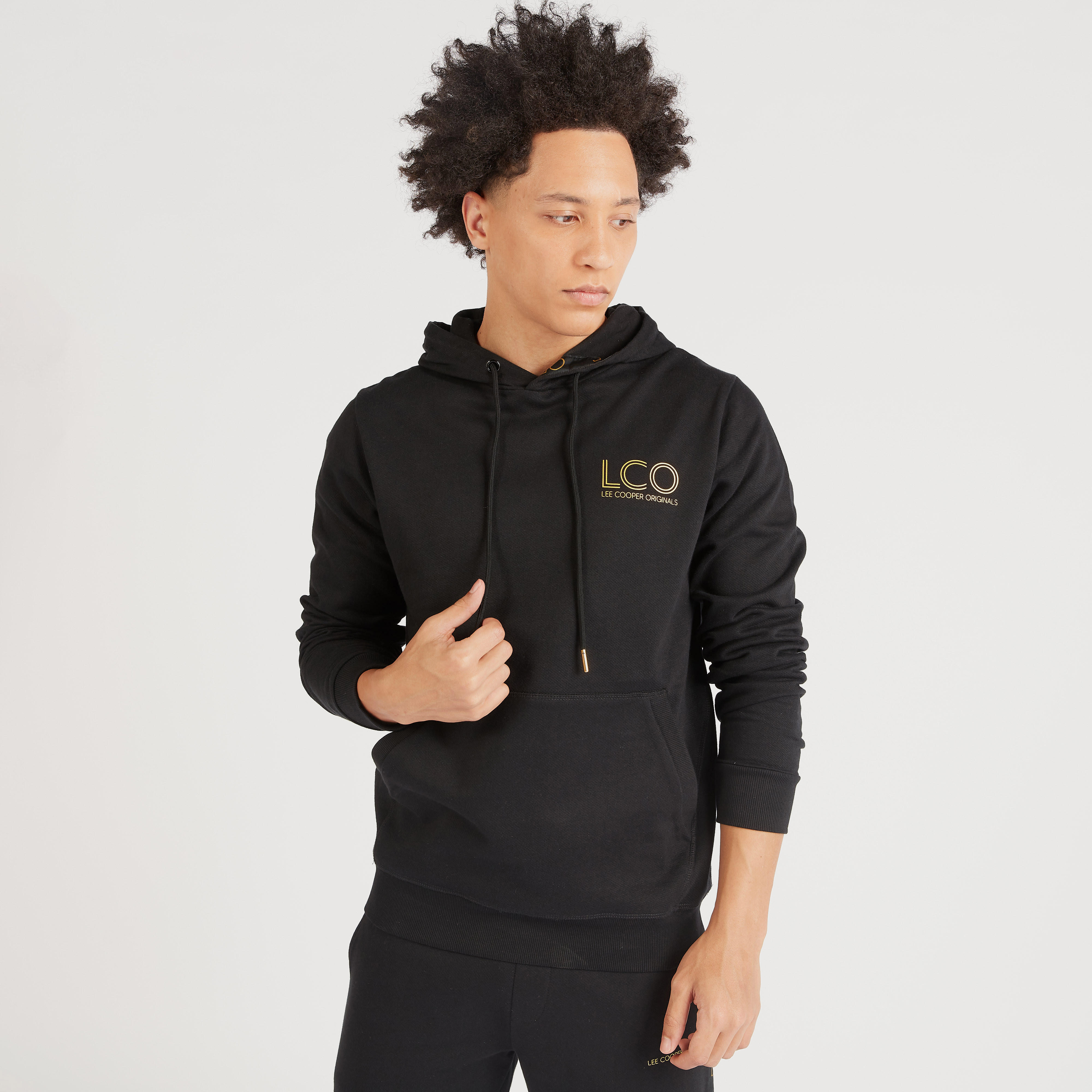 سويت شيرت سادة بقبعة وأكمام طويلة من لي كوبر-men-winterwear-hoodiesandsweatshirts-image-5
