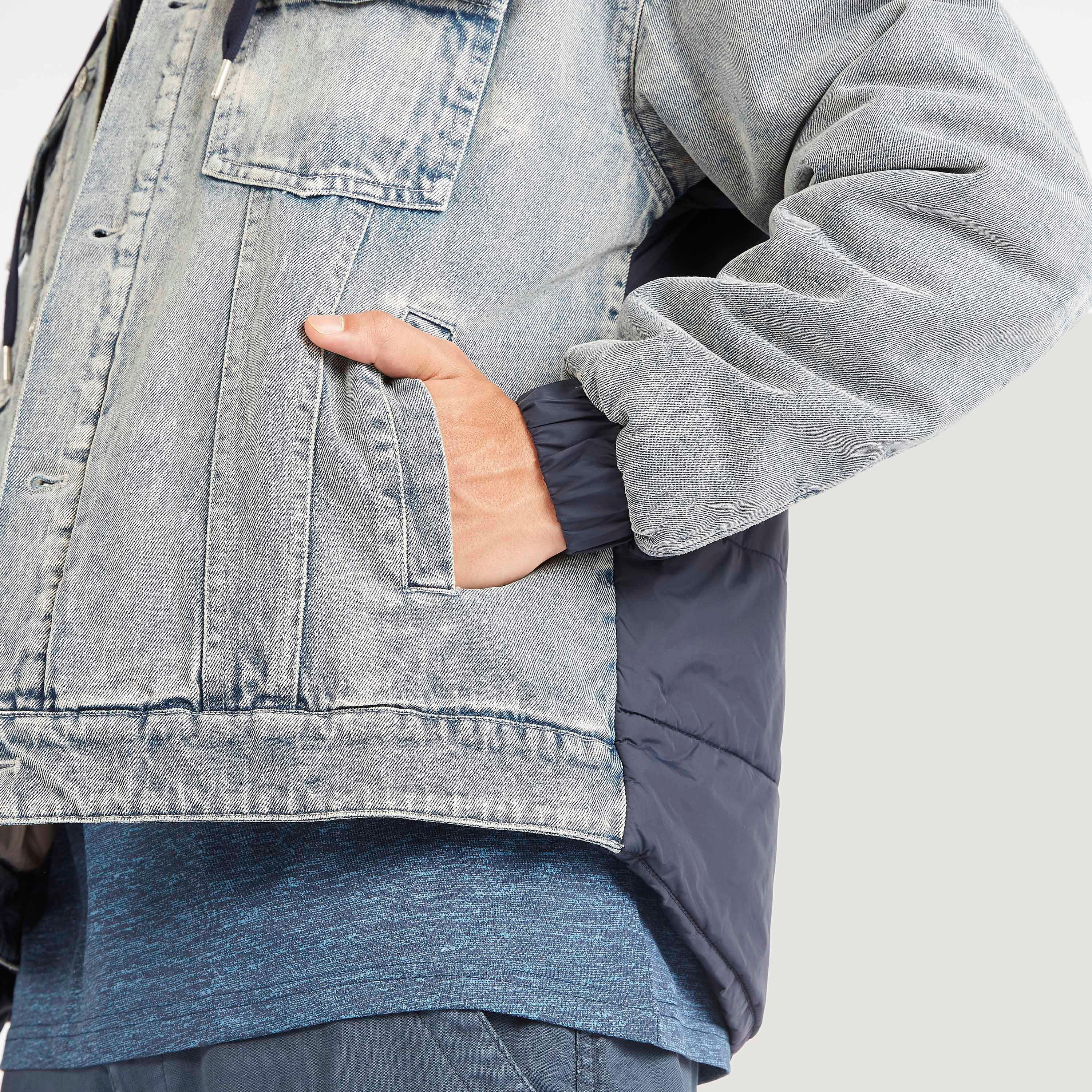 جاكيت بارز الملمس بقبّعة وجيوب من لي كوبر-men-clothing-jacketsandblazers-jackets-image-3