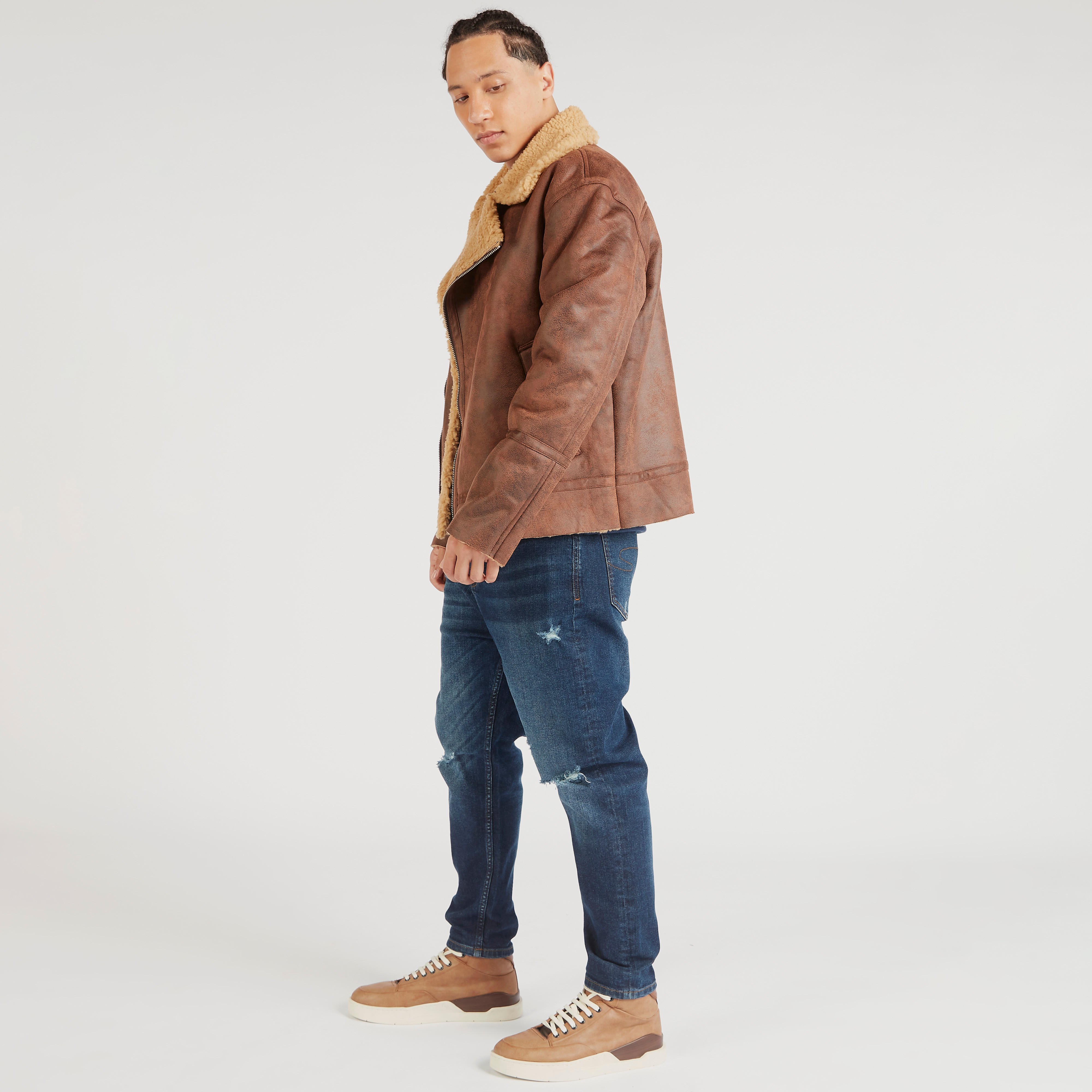 Lee Cooper Zip Through Jacket with Long Sleeves and Pockets-men-clothing-jacketsandblazers-jackets-image-2
