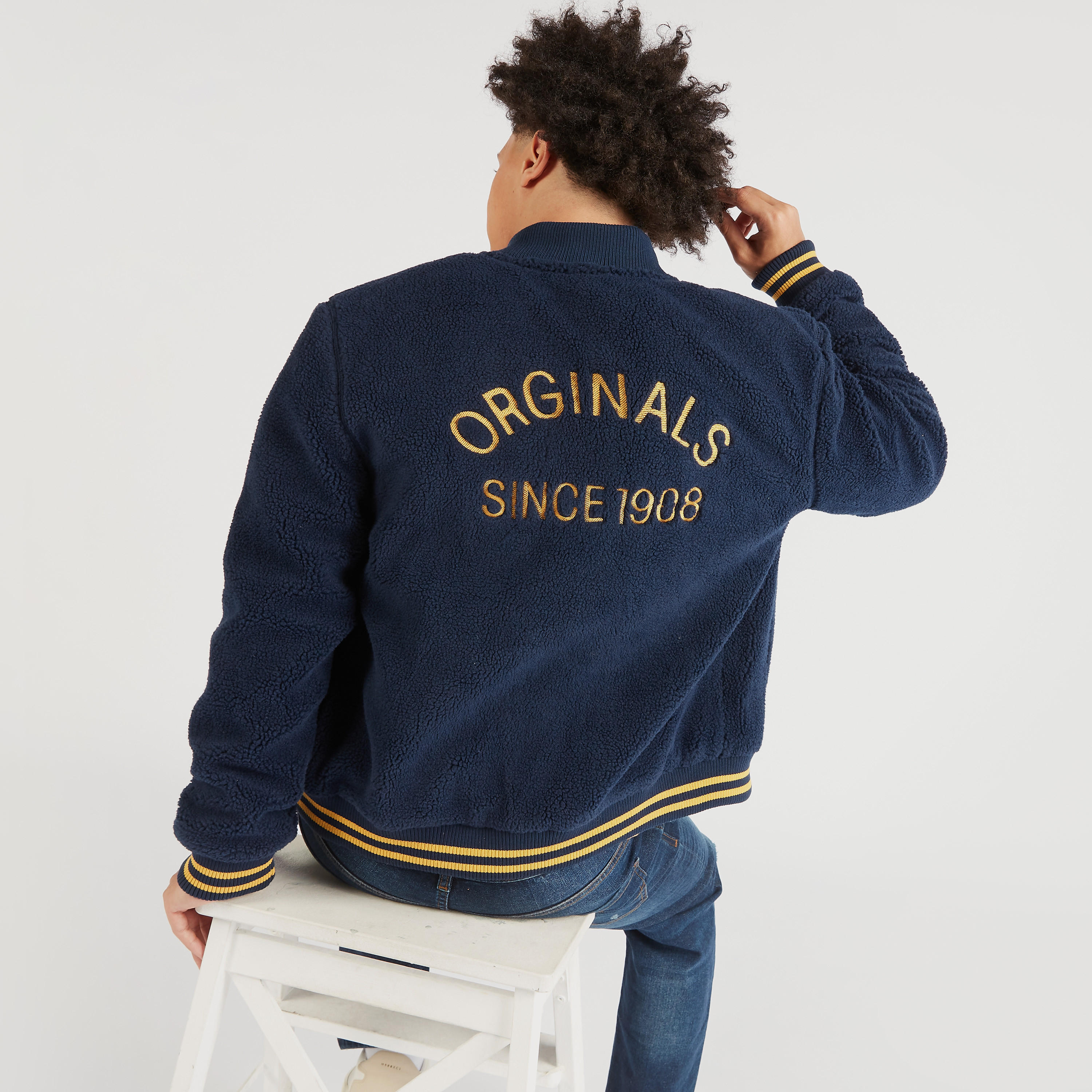 Lee Cooper Textured Bomber Jacket with Pockets-men-clothing-jacketsandblazers-jackets-image-4