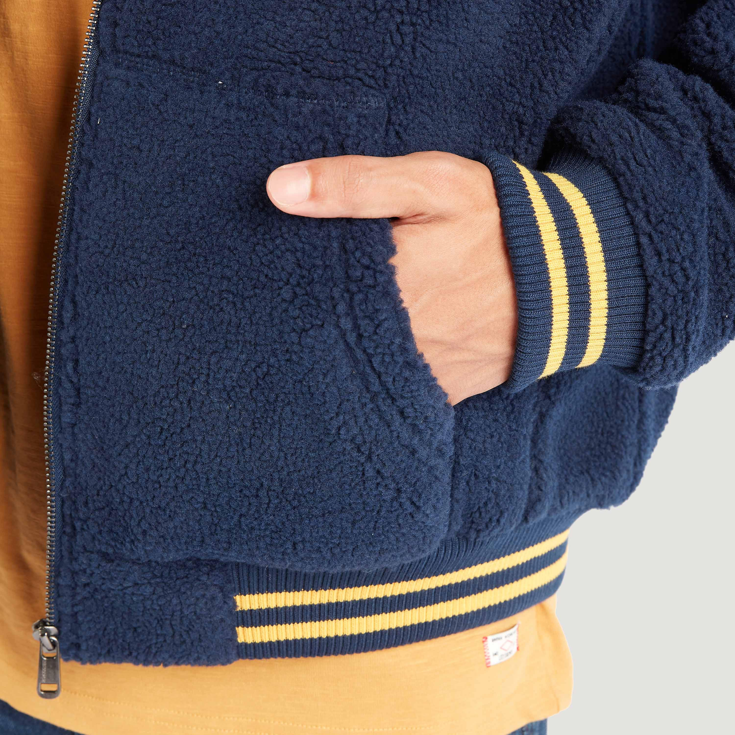 Lee Cooper Textured Bomber Jacket with Pockets-men-clothing-jacketsandblazers-jackets-image-8