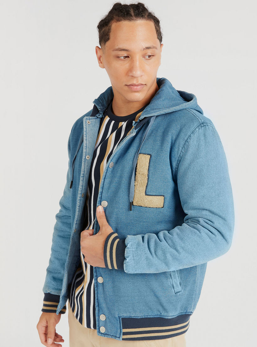 جاكيت بقبعّة وأكمام طويلة وجيوب من لي كوبر-men-clothing-jacketsandblazers-jackets-image-1