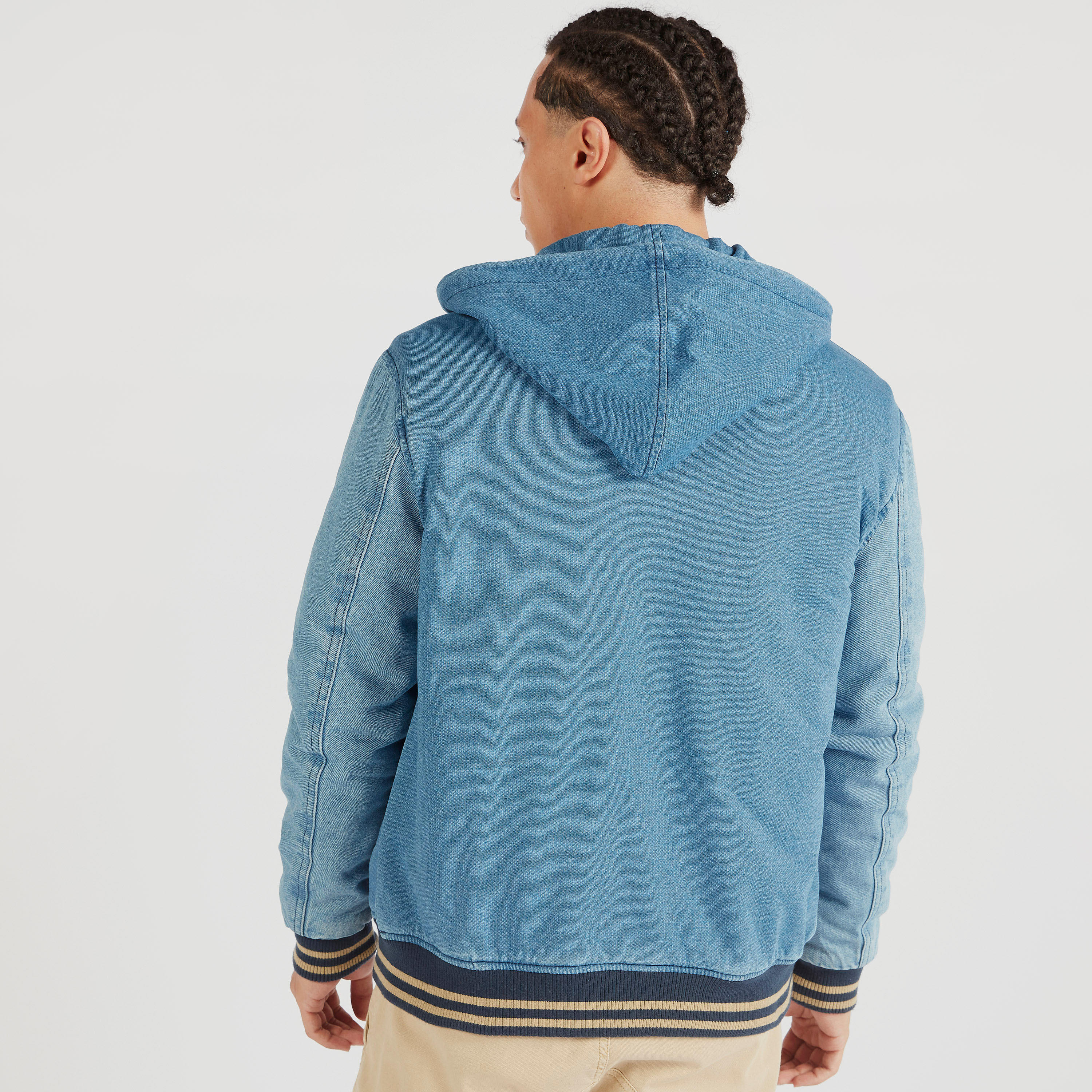 جاكيت بقبعّة وأكمام طويلة وجيوب من لي كوبر-men-clothing-jacketsandblazers-jackets-image-3